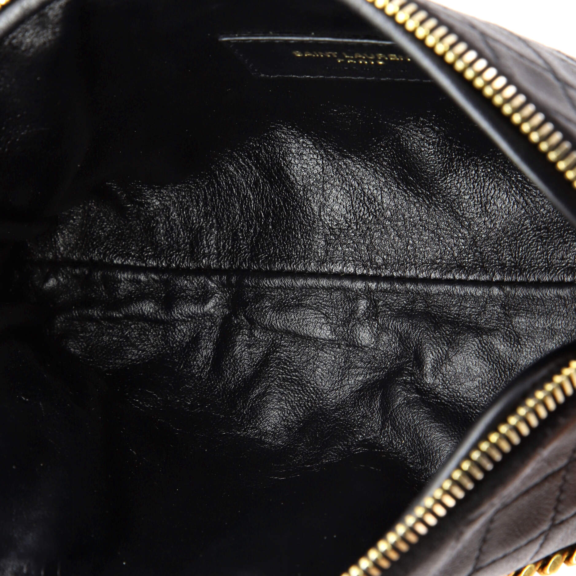 Saint Laurent Gaby Zipped Pouch Crossbody Quilted Leather