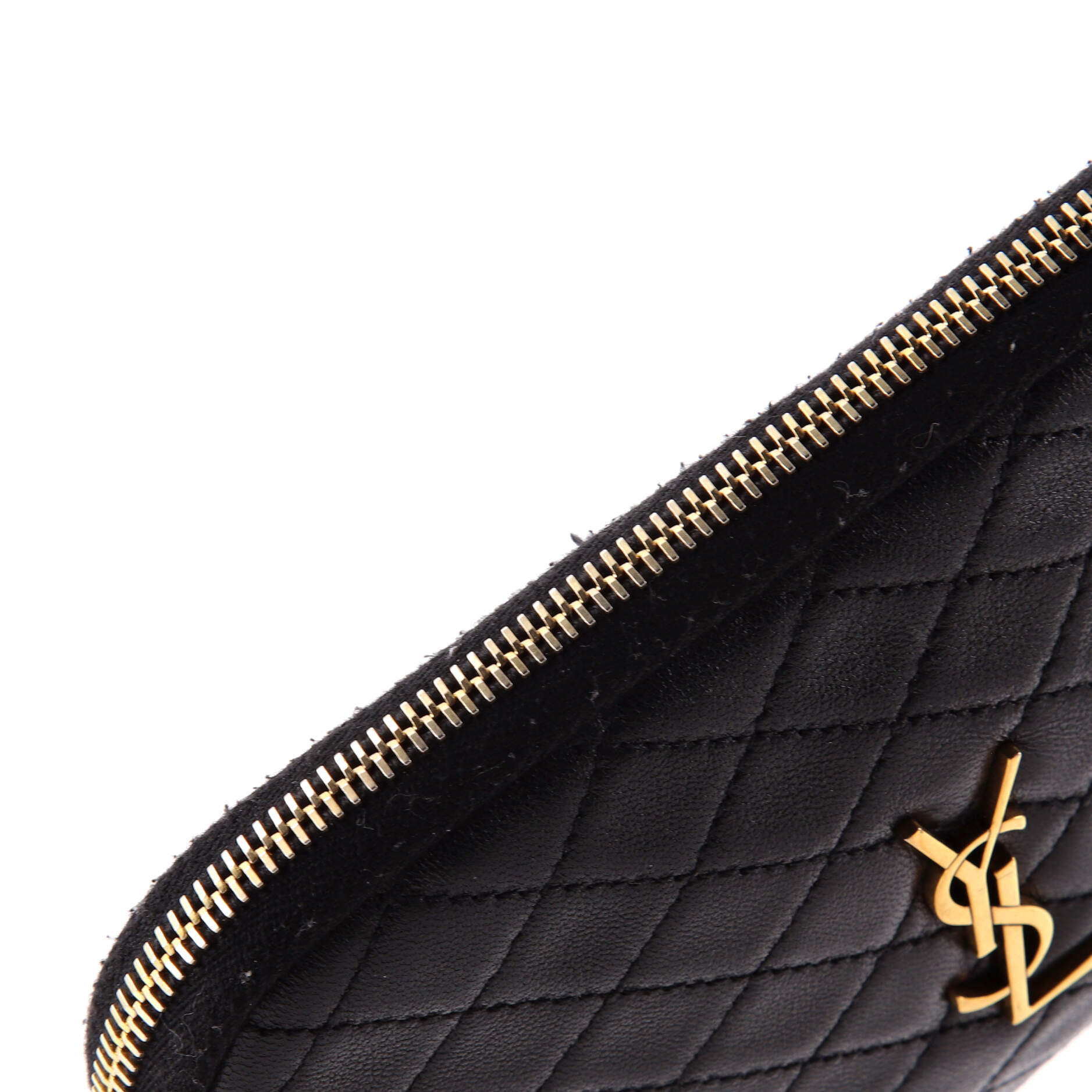 Saint Laurent Gaby Zipped Pouch Crossbody Quilted Leather
