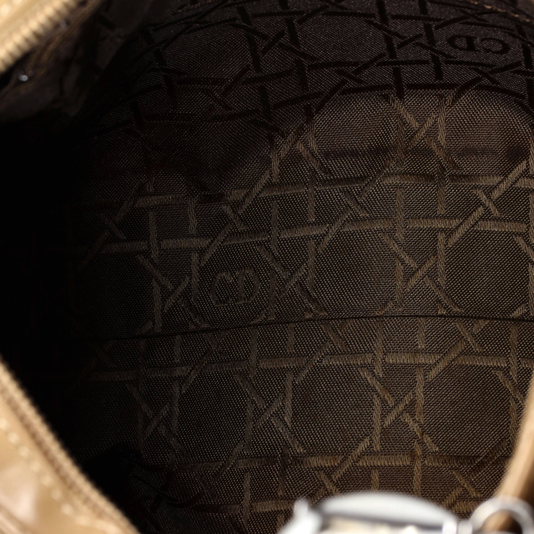 Christian Dior Vintage Lady Dior Bag Cannage Quilt Nylon Medium