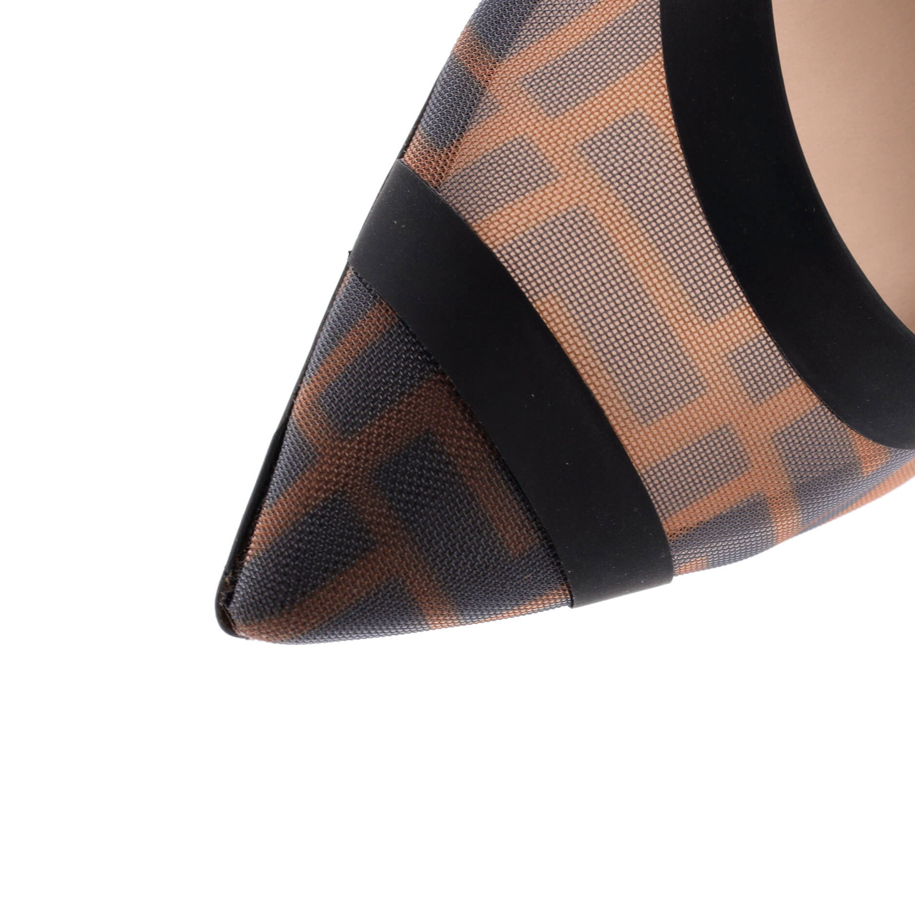 Fendi Women's Colibri Slingback Pumps Zucca Mesh