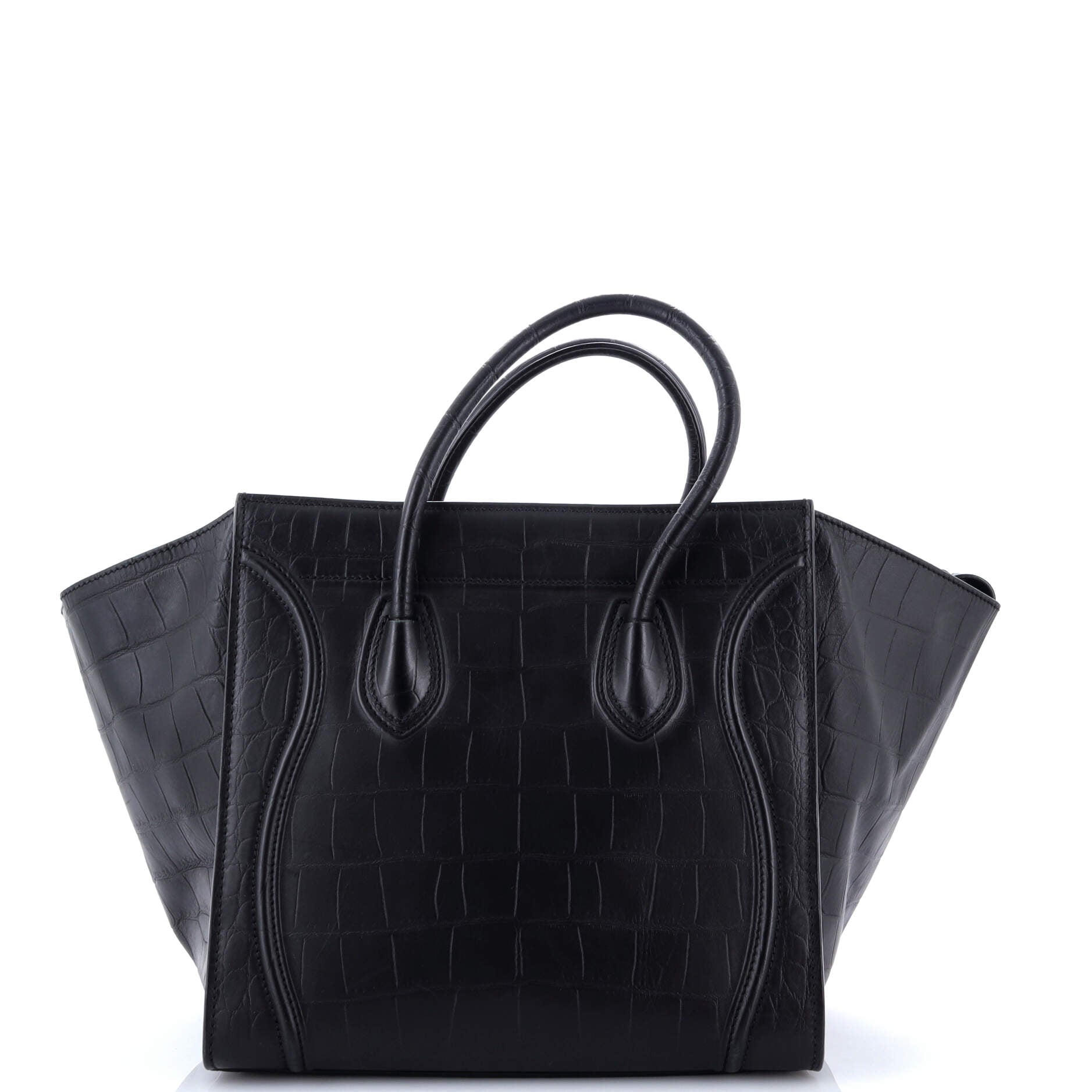 Celine Phantom Bag Crocodile Embossed Leather Medium