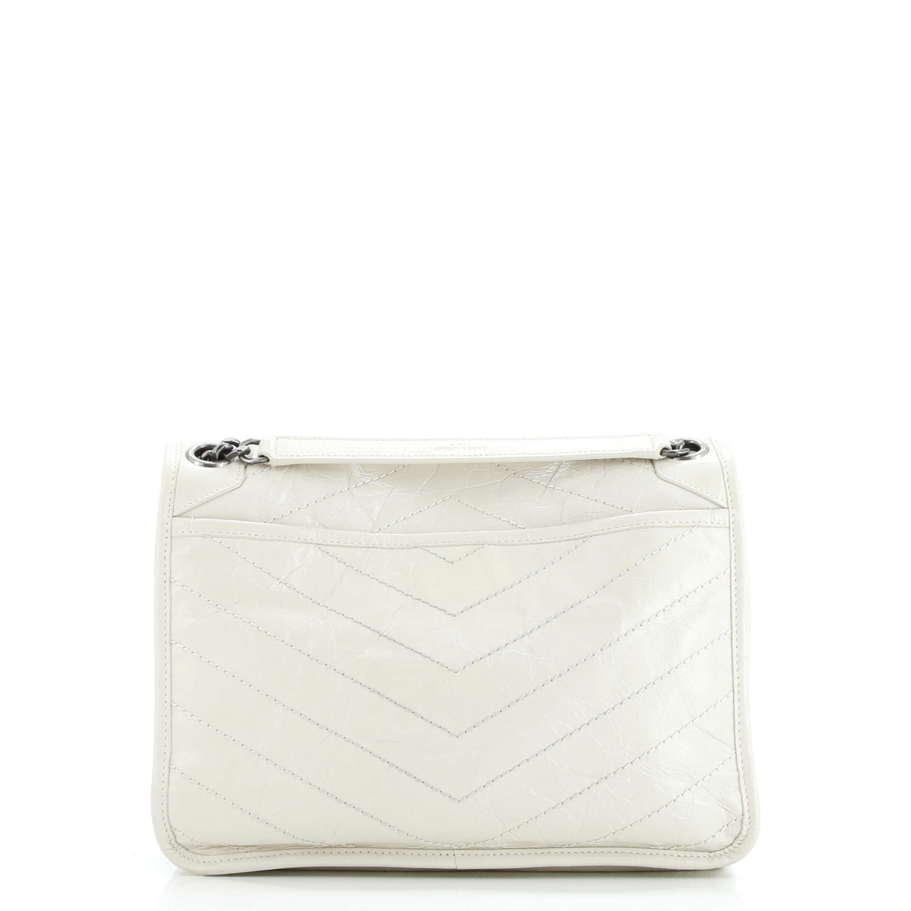 Saint Laurent Niki Chain Flap Bag Matelasse Chevron Leather Medium