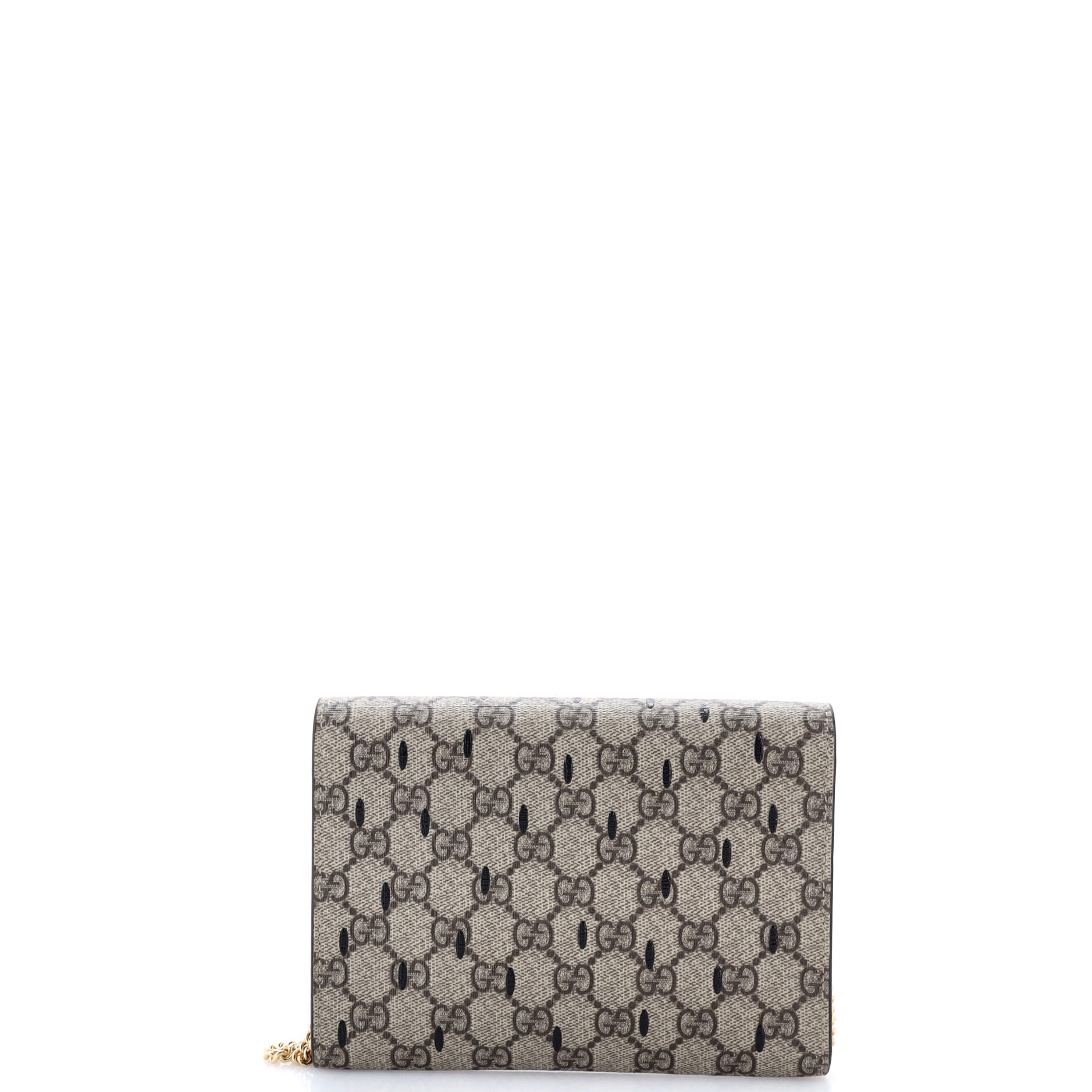 Gucci Strawberry Wallet on Chain Printed GG Coated Canvas Mini