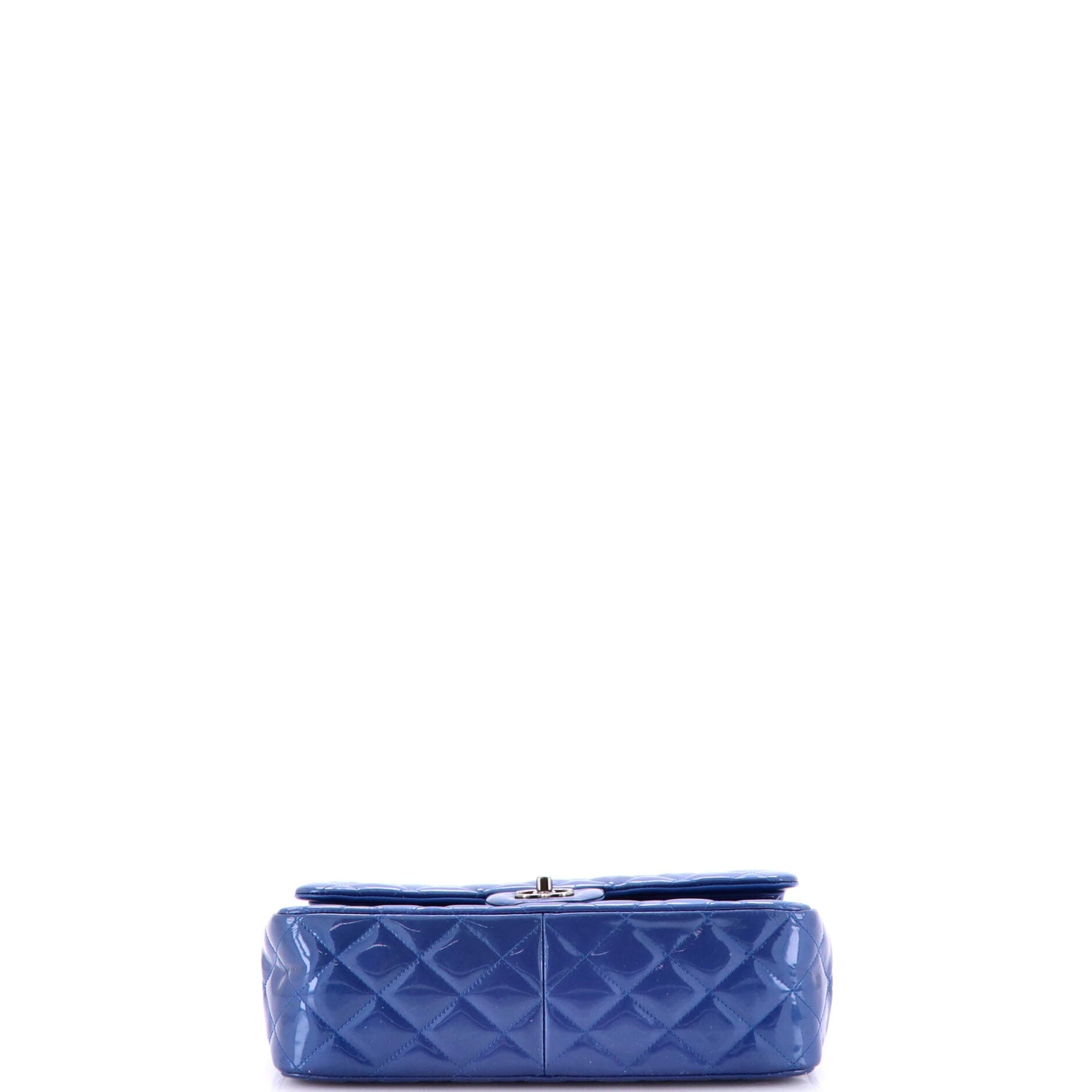 Chanel Classic Double Flap Bag Quilted Patent Jumbo