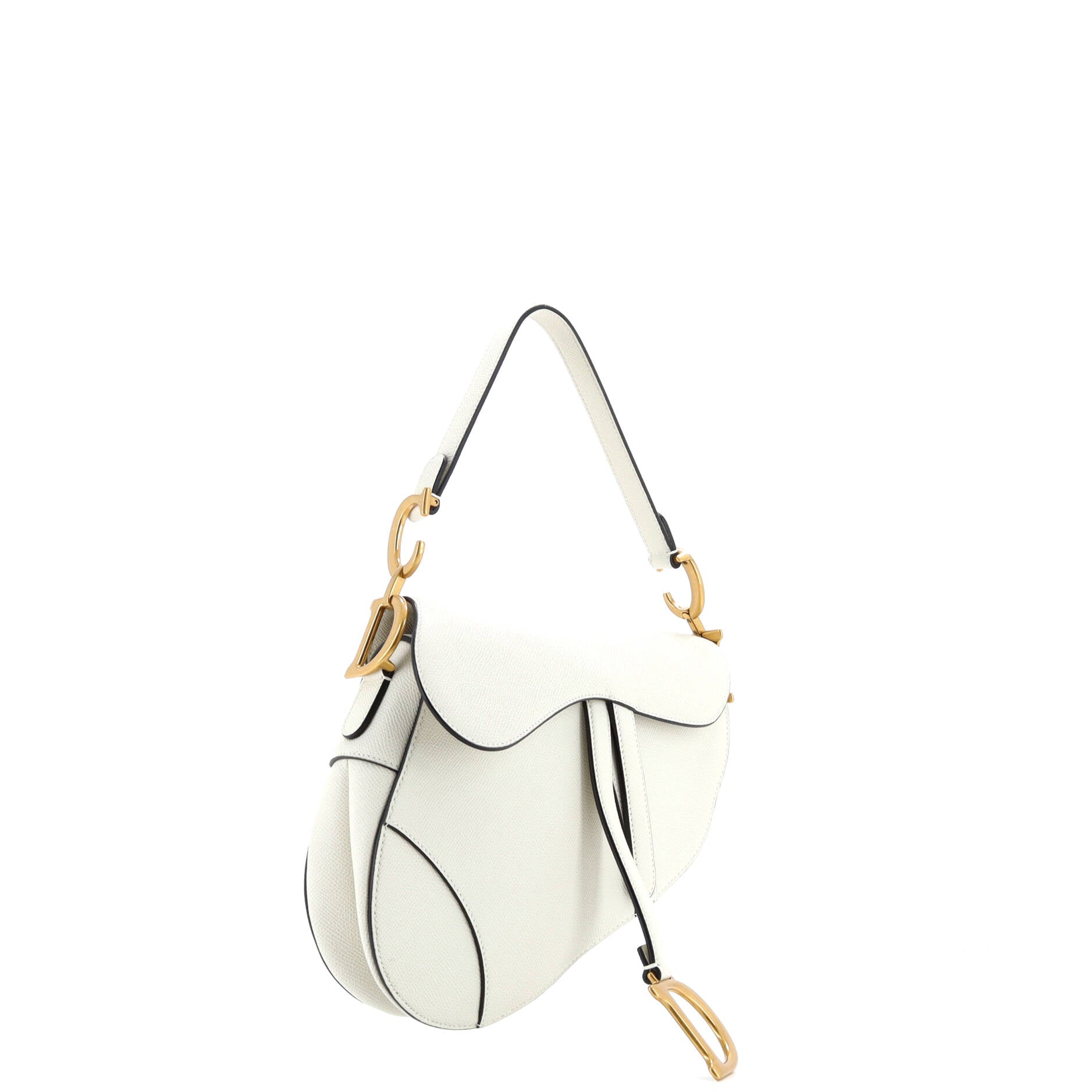Christian Dior Saddle Handbag Leather Medium