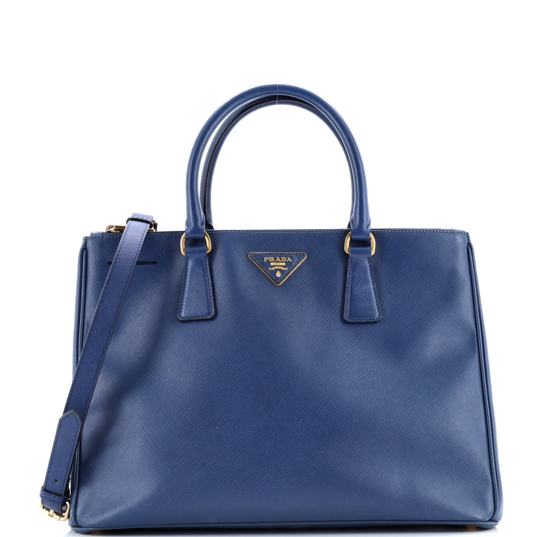Prada Double Zip Lux Tote Saffiano Leather Medium