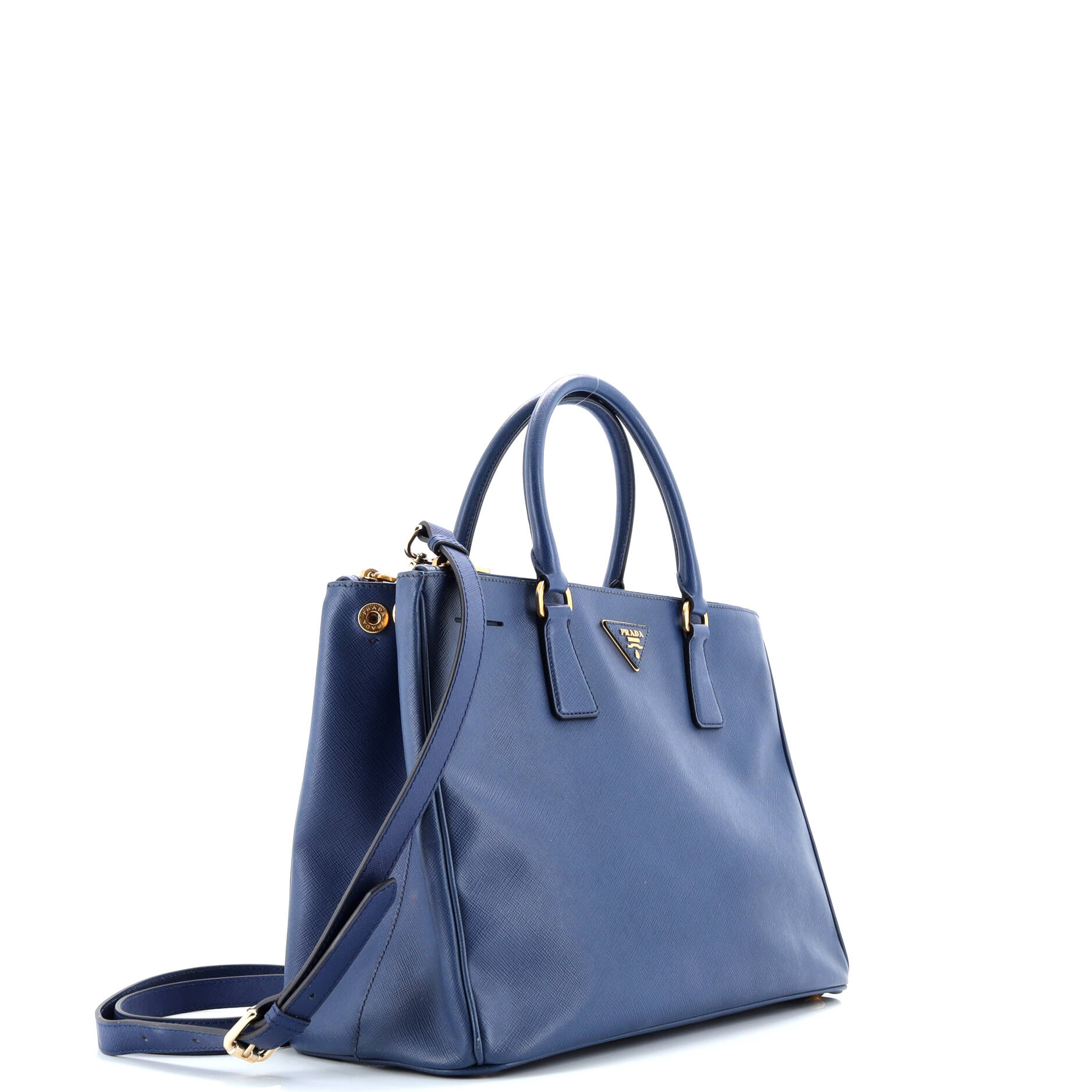 Prada Double Zip Lux Tote Saffiano Leather Medium