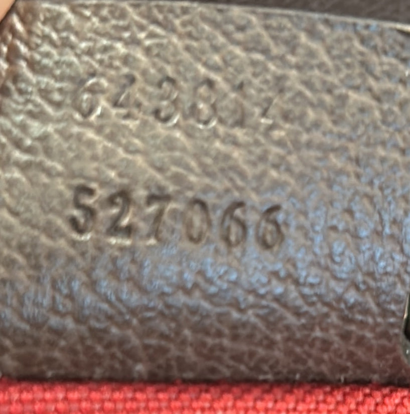 Gucci Buckle Travel Tote GG Coated Canvas with Leather Medium