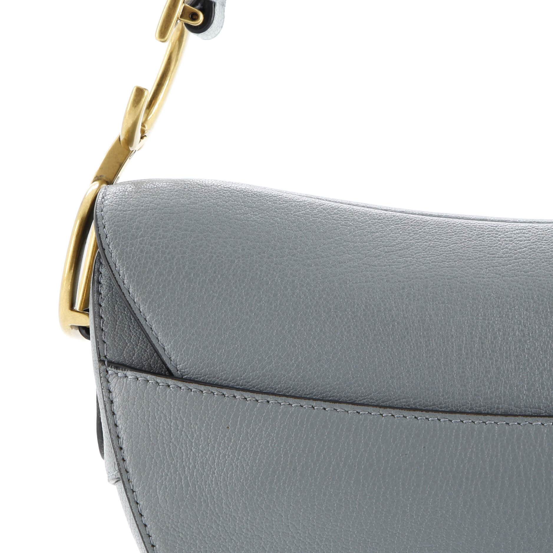 Christian Dior Saddle Handbag Leather Medium