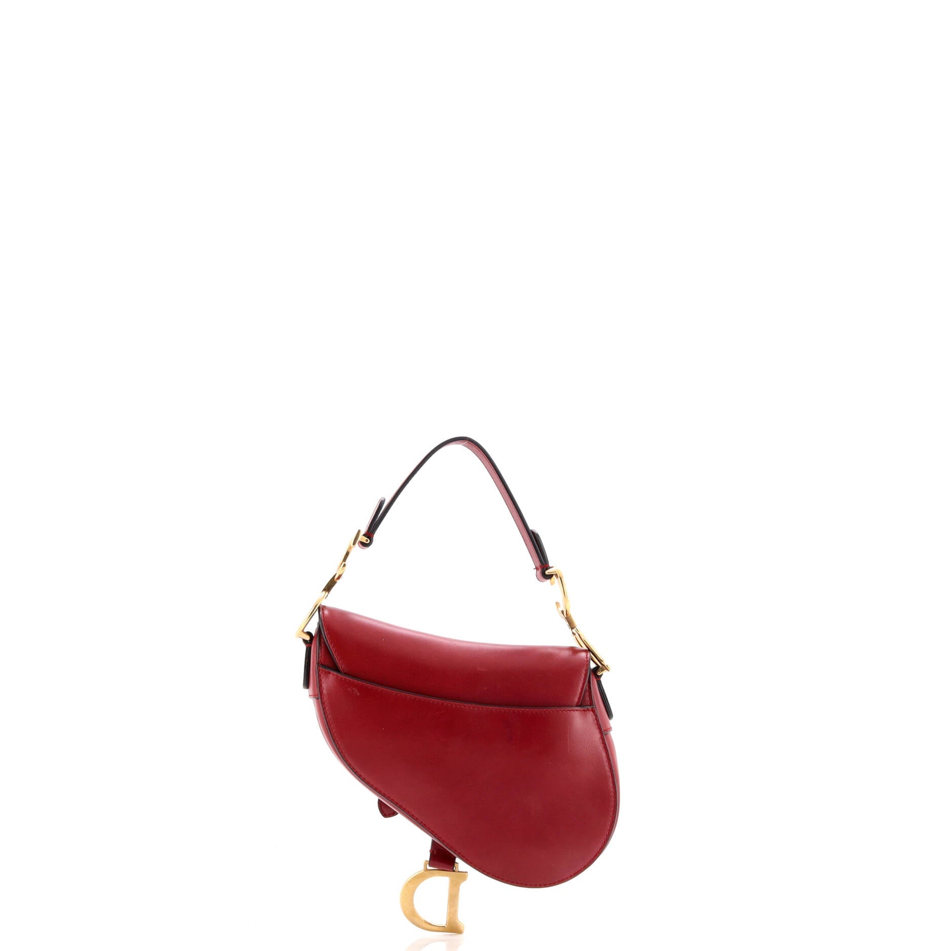 Christian Dior Saddle Handbag Leather Mini