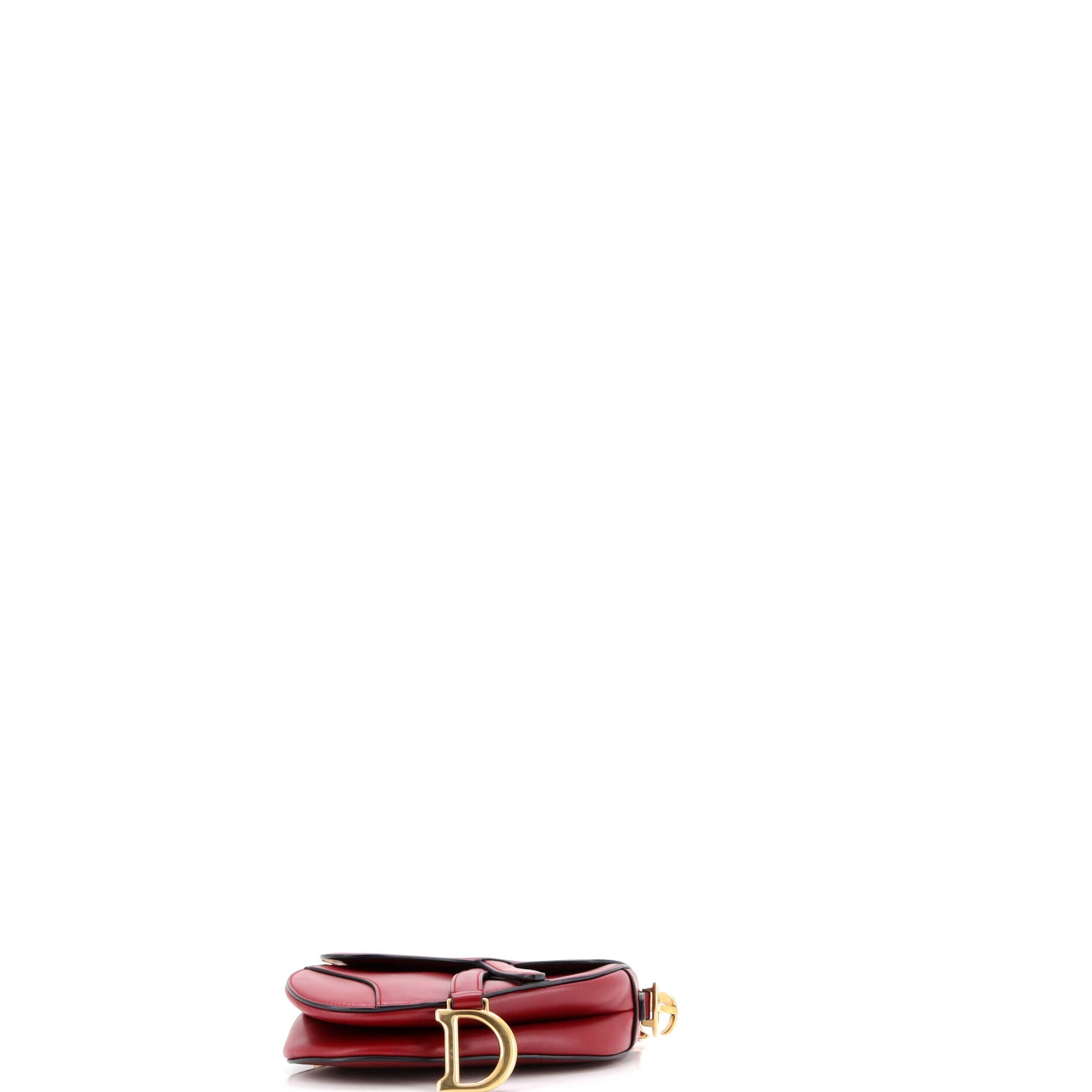 Christian Dior Saddle Handbag Leather Mini