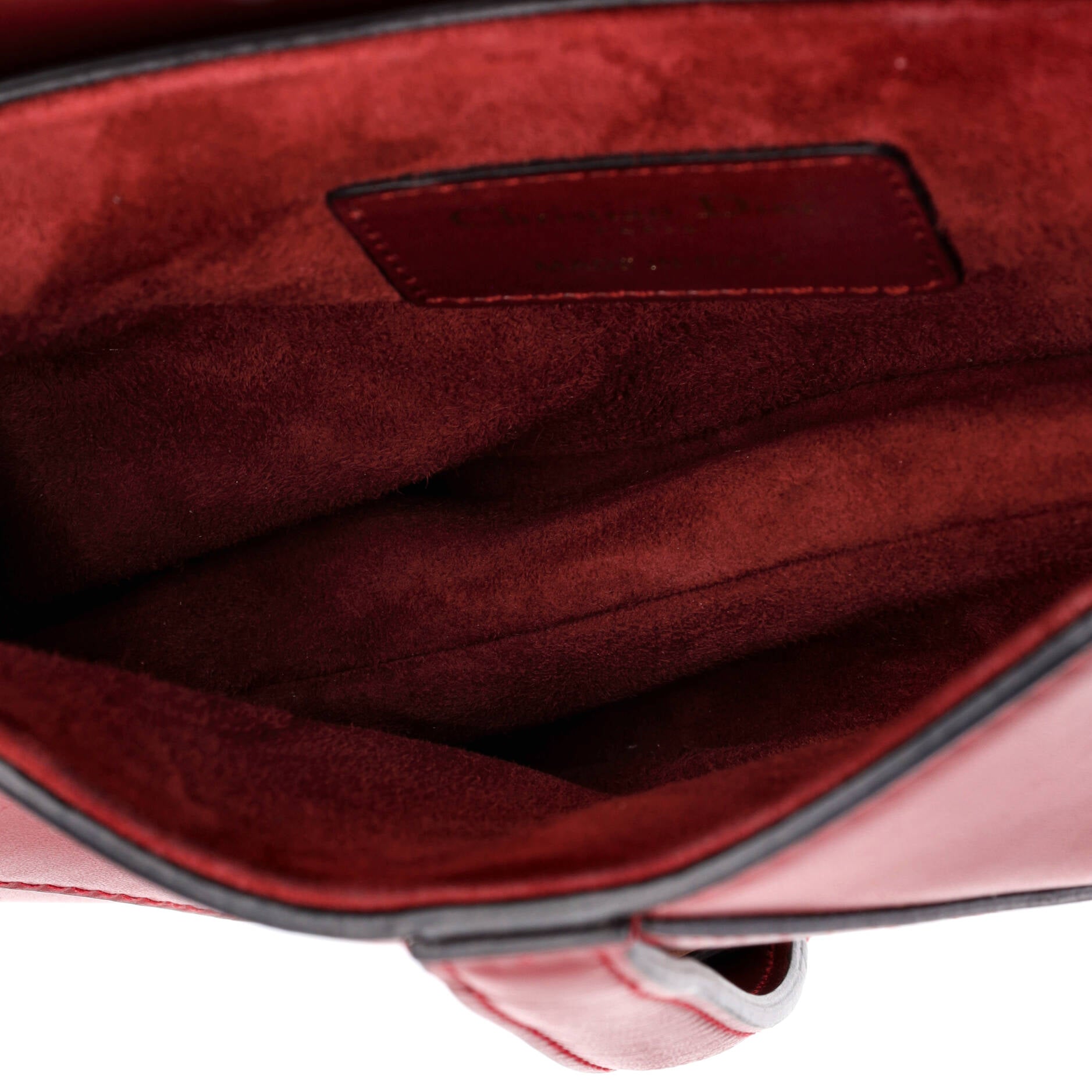 Christian Dior Saddle Handbag Leather Mini
