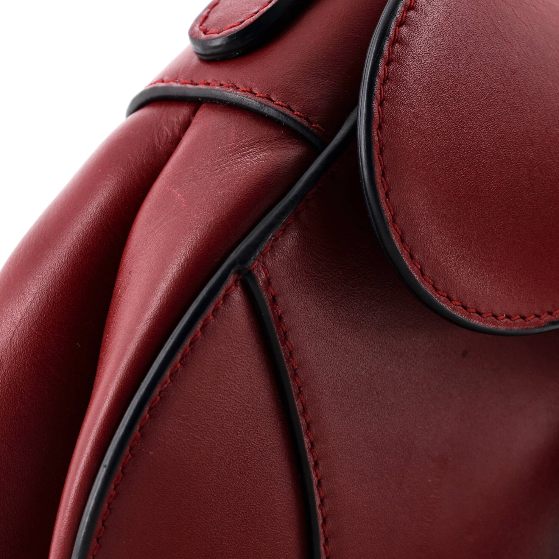Christian Dior Saddle Handbag Leather Mini