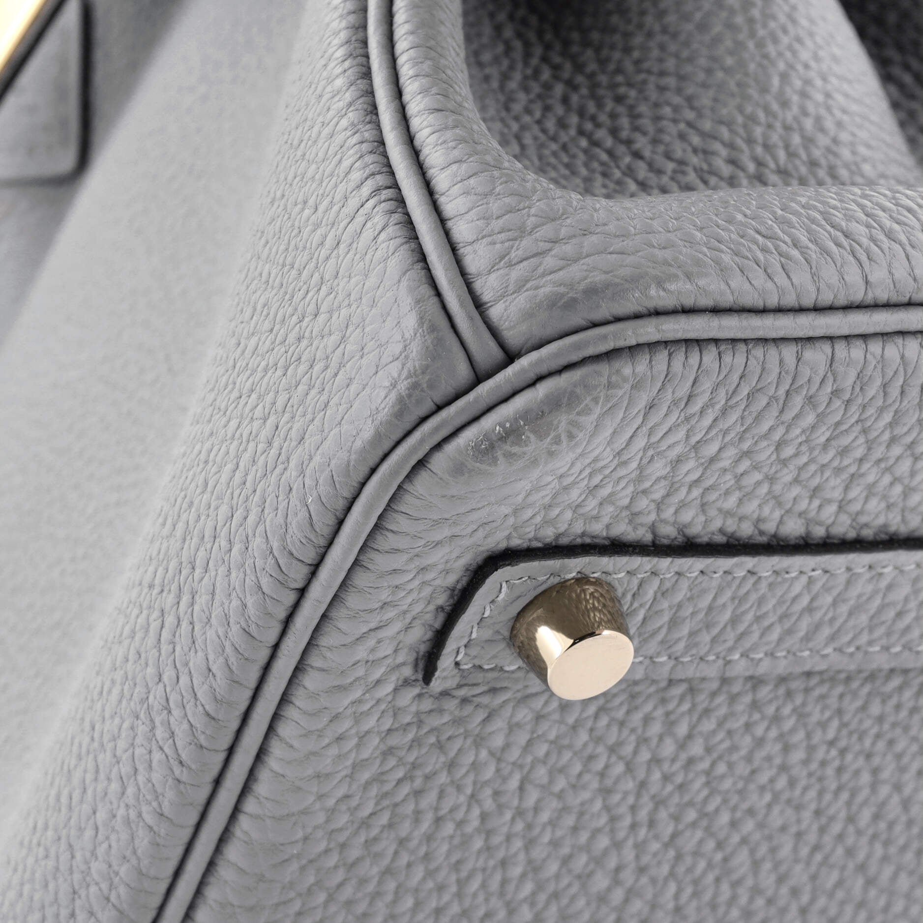 Hermes Birkin Handbag Grey Togo with Gold Hardware 30