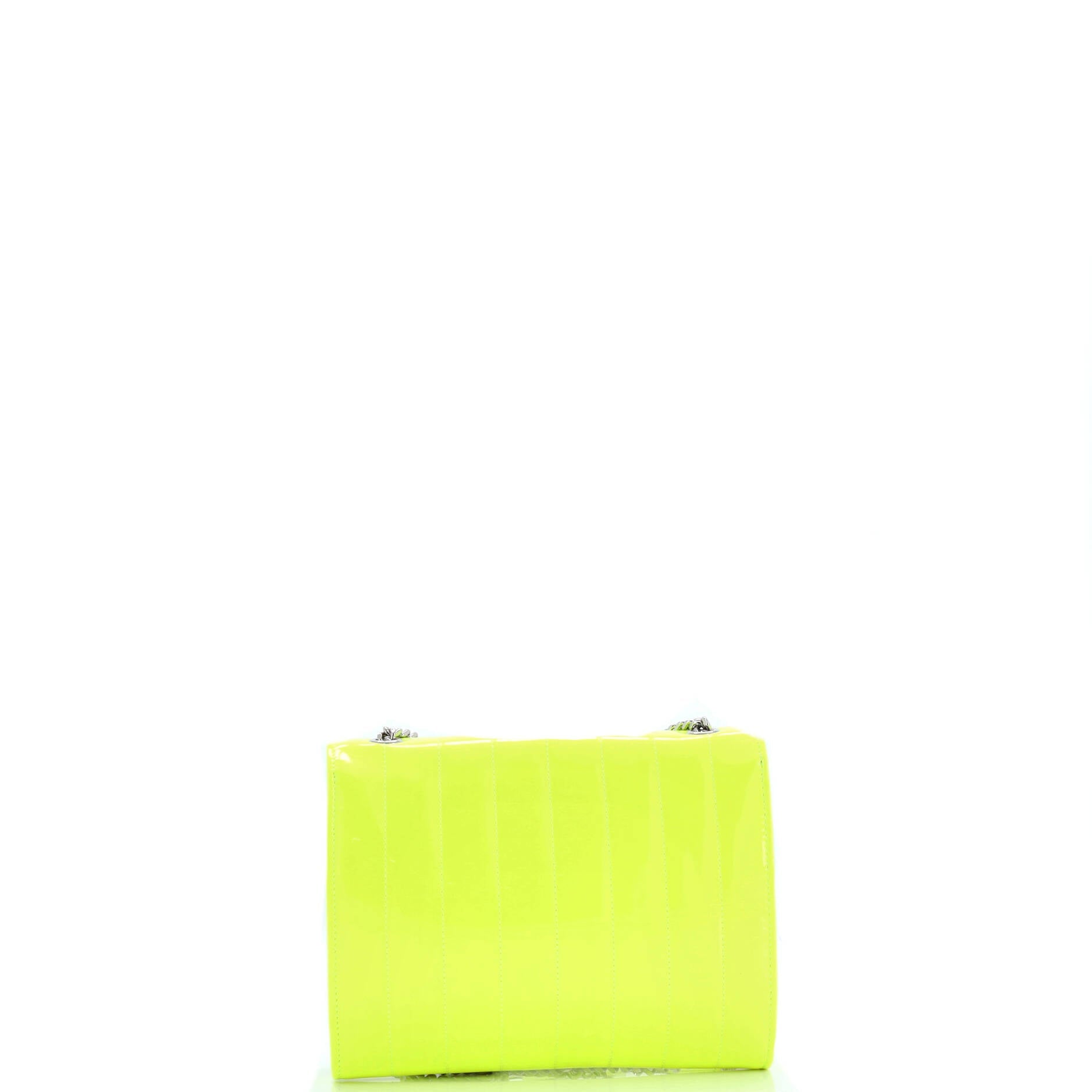 Saint Laurent Vicky Wallet on Chain Vertical Quilted Patent