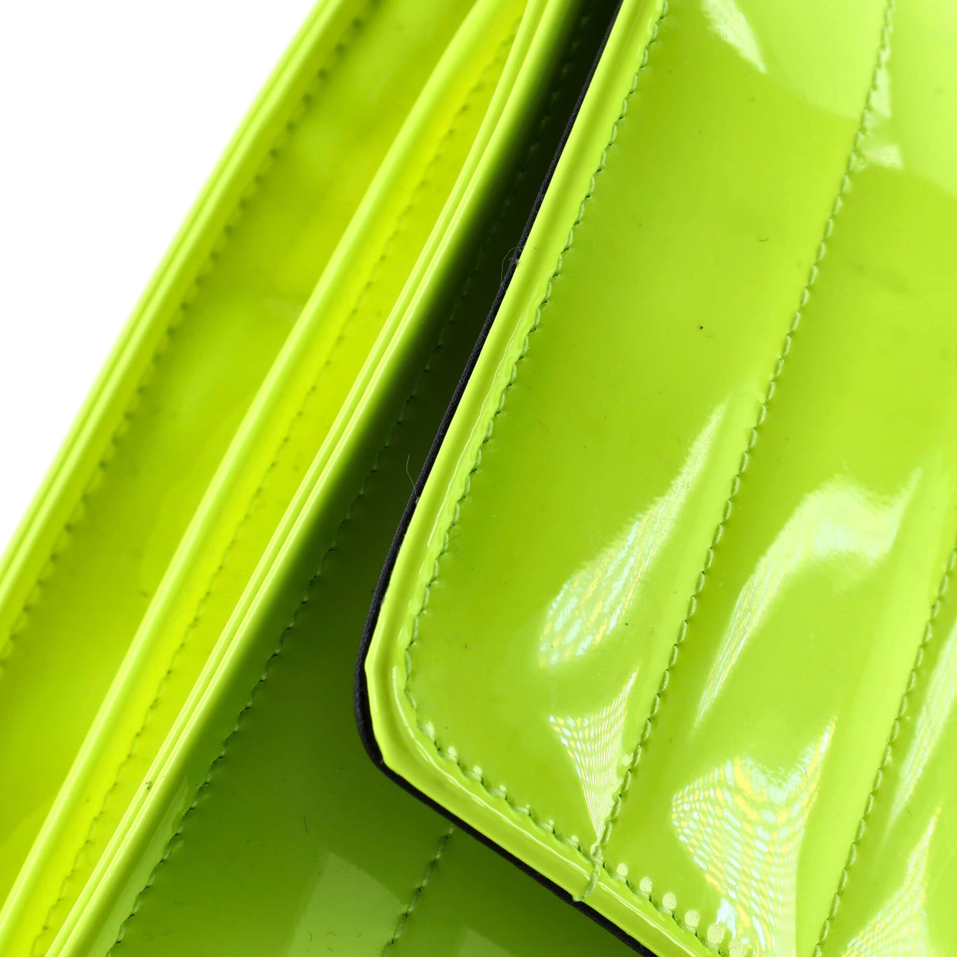 Saint Laurent Vicky Wallet on Chain Vertical Quilted Patent