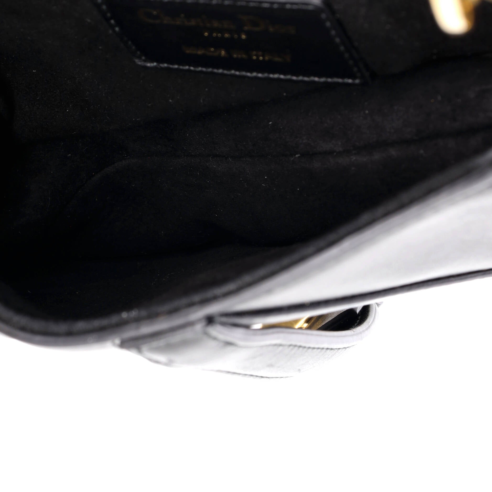 Christian Dior Saddle Handbag Leather Mini