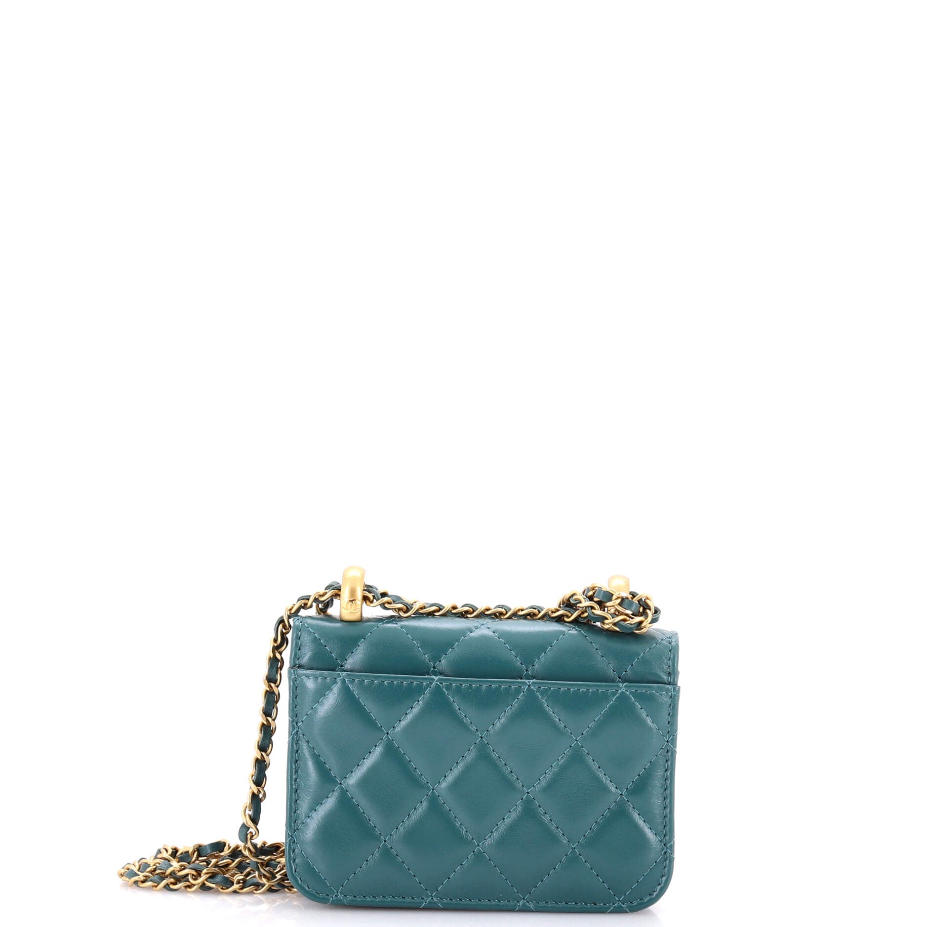 Chanel Perfect Fit Flap Coin Purse with Chain Quilted Calfskin
