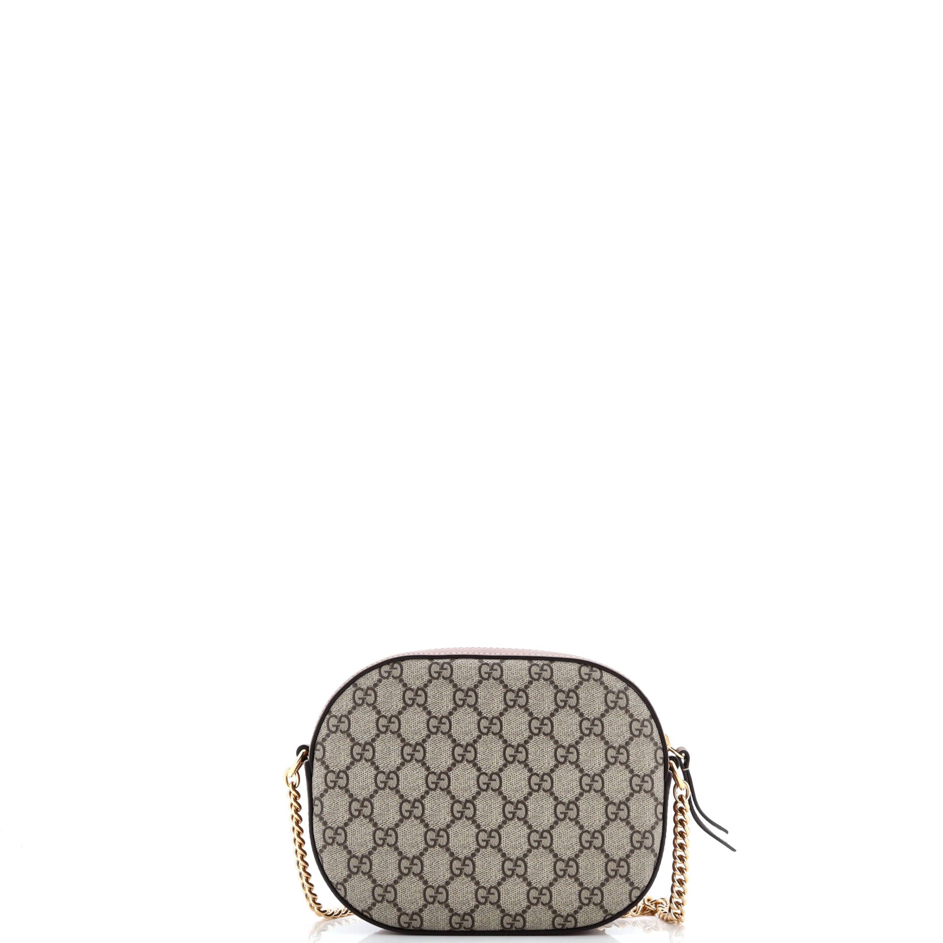 Gucci Chain Crossbody Bag GG Coated Canvas and Leather Mini