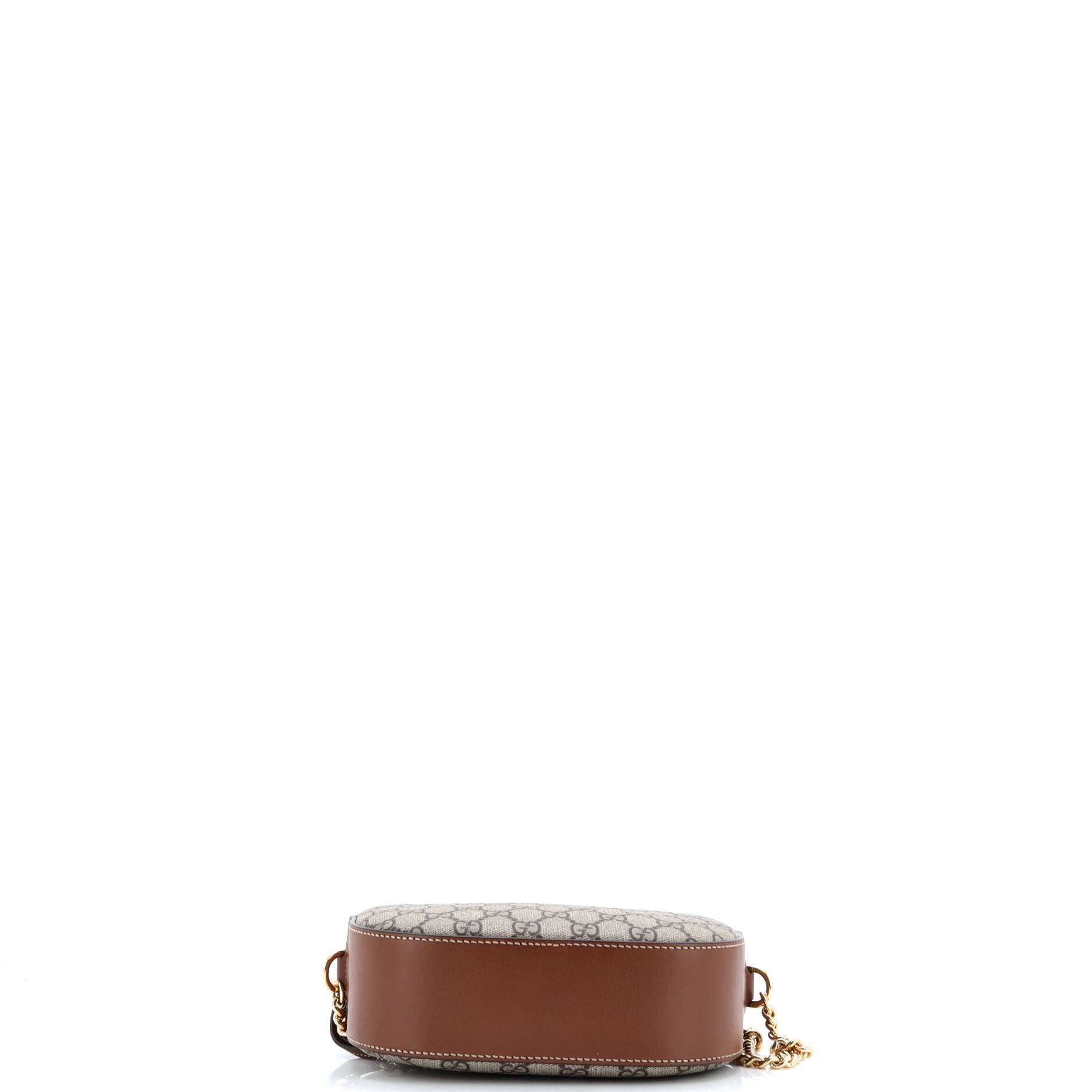 Gucci Chain Crossbody Bag GG Coated Canvas and Leather Mini