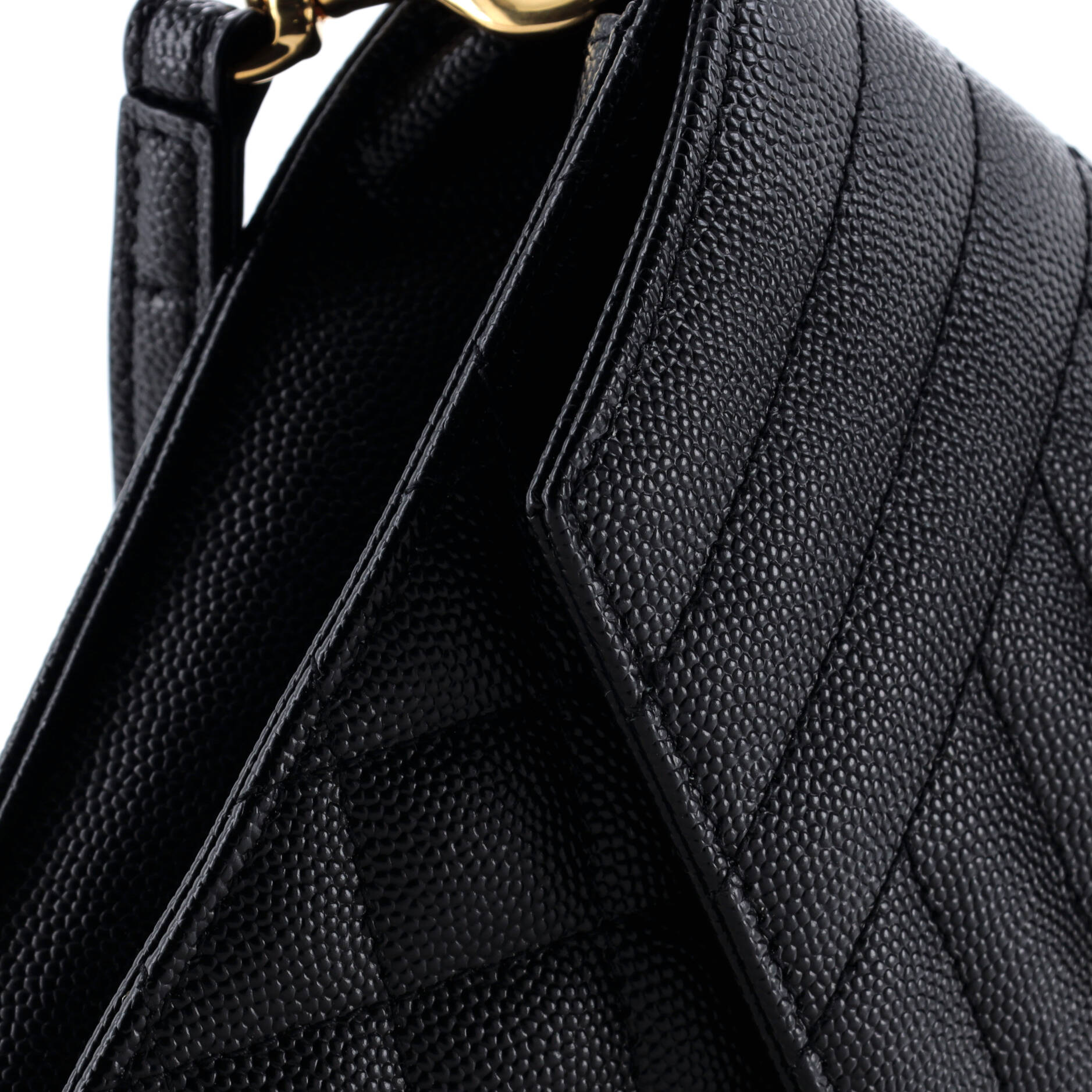 Saint Laurent Classic Monogram Envelope Wristlet Clutch Mixed Matelasse Leather