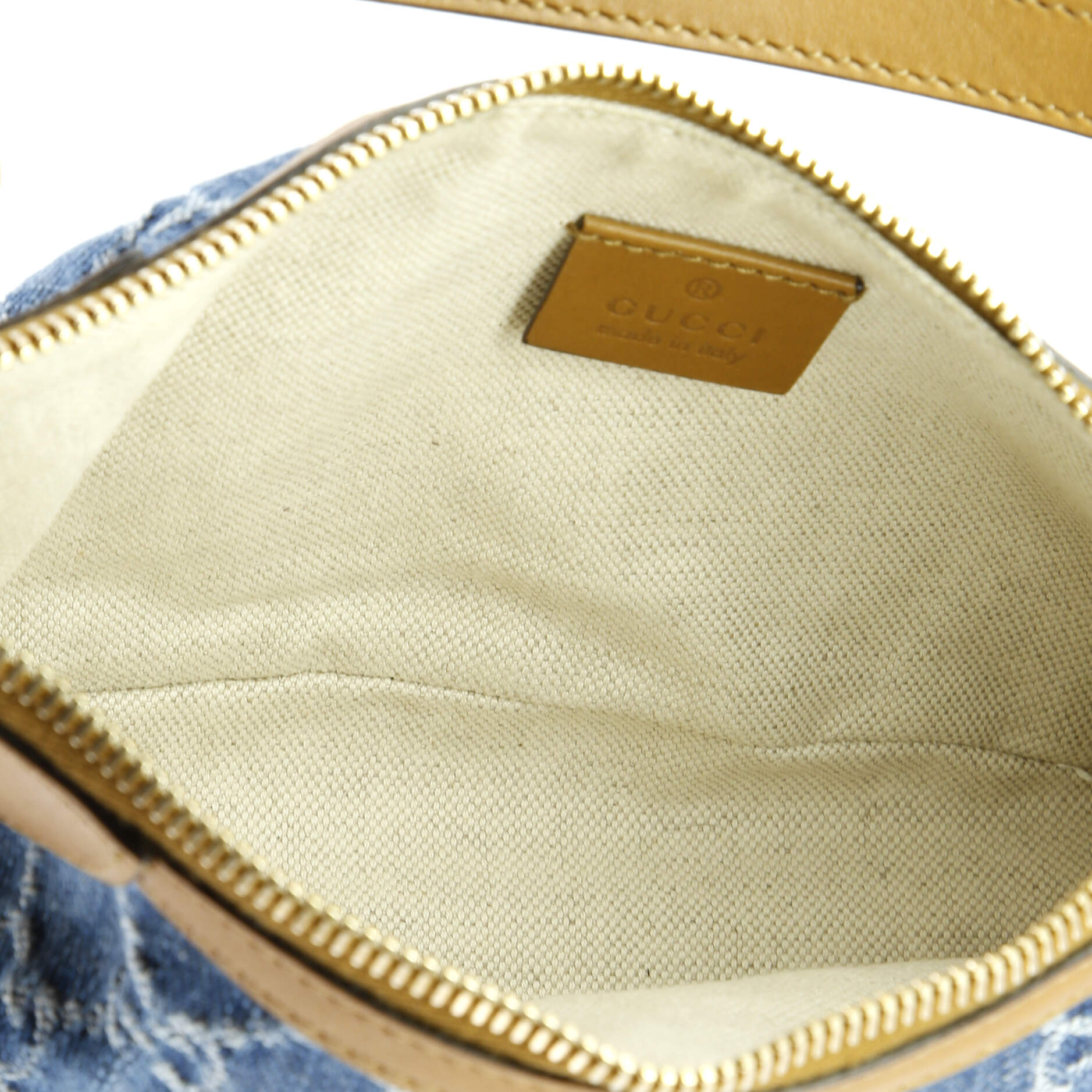 Gucci Pochette GG Denim with Leather Small