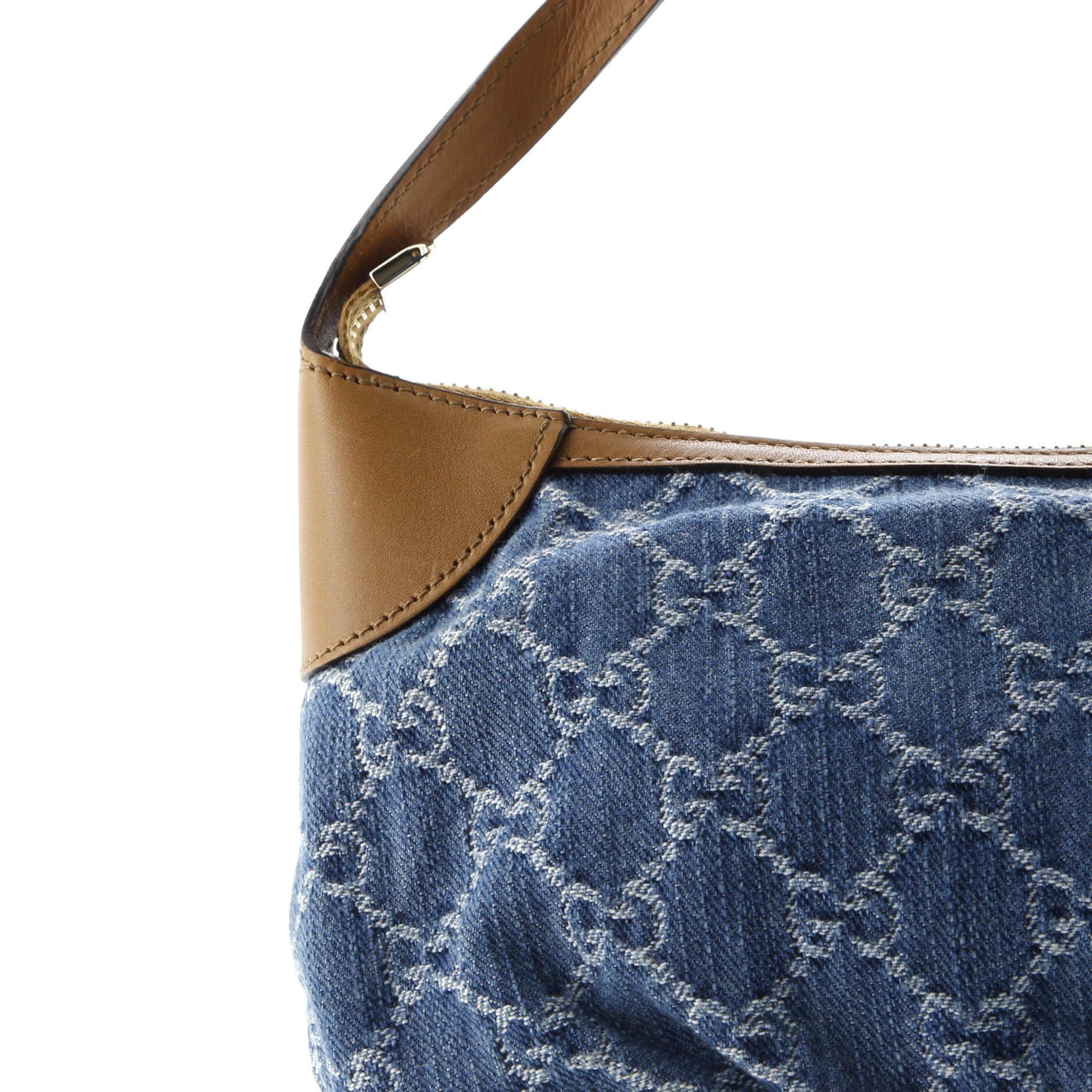 Gucci Pochette GG Denim with Leather Small