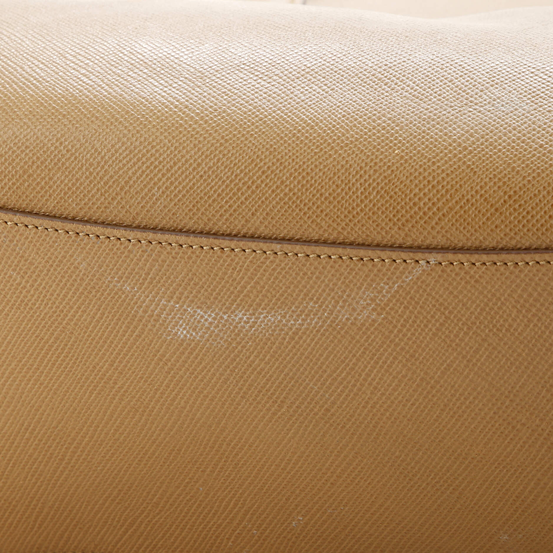 Prada Cuir Frame Double Zip Tote Saffiano Leather Large