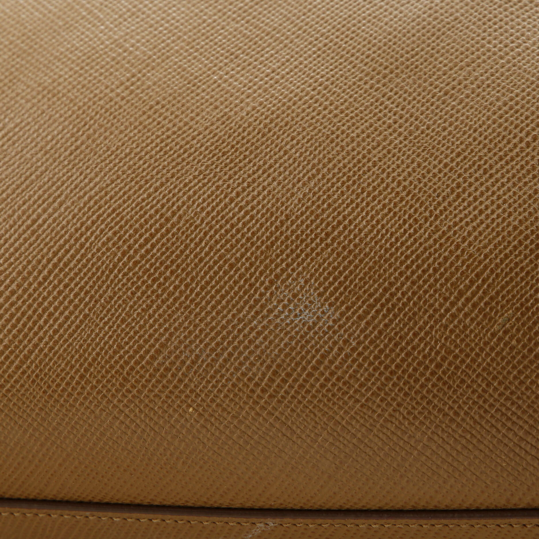 Prada Cuir Frame Double Zip Tote Saffiano Leather Large