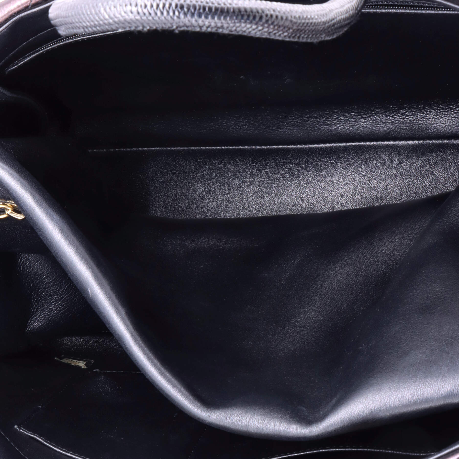 Chanel Coco Handle Shopping Tote Quilted Caviar with Lizard Large