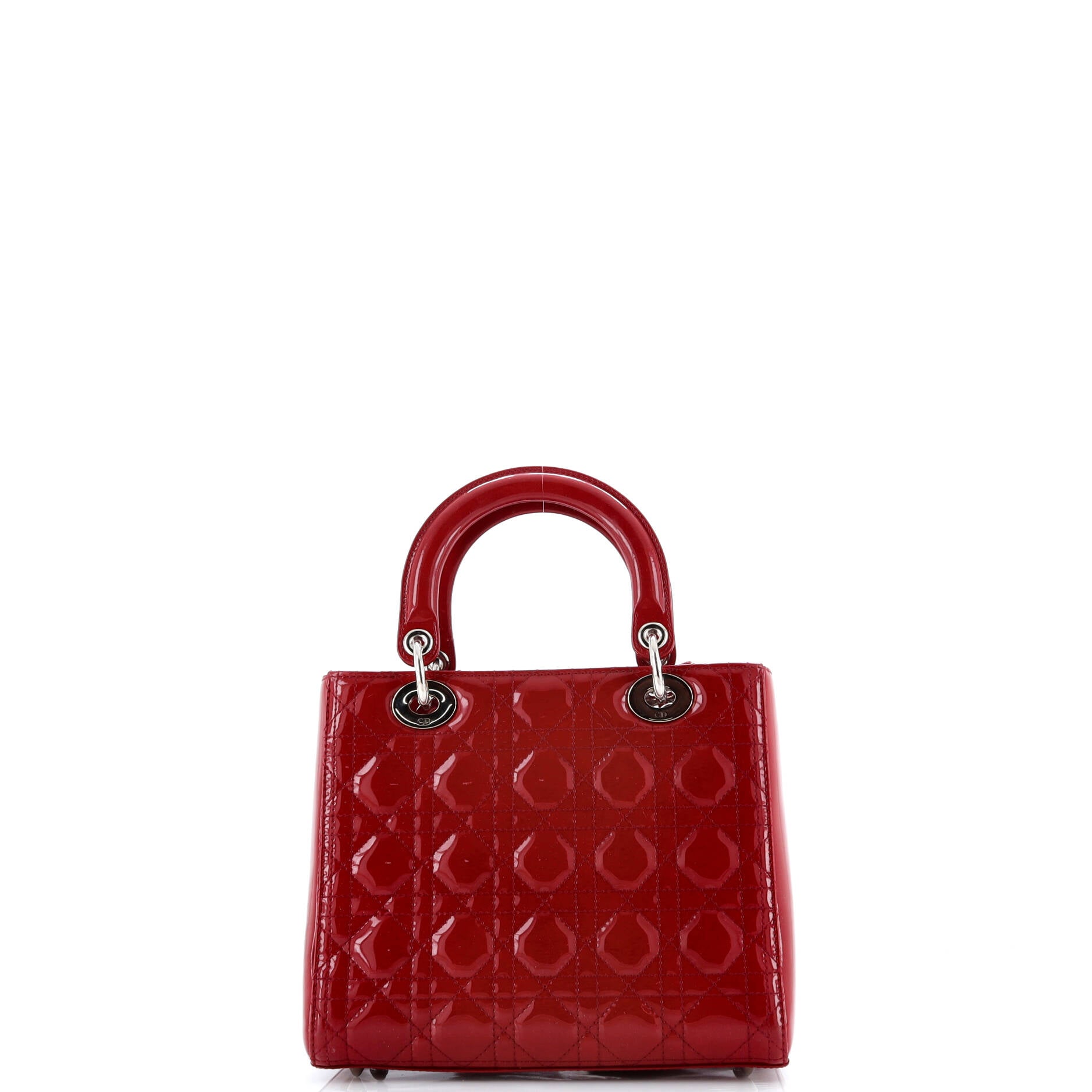 Christian Dior Lady Dior Bag Cannage Quilt Patent Medium