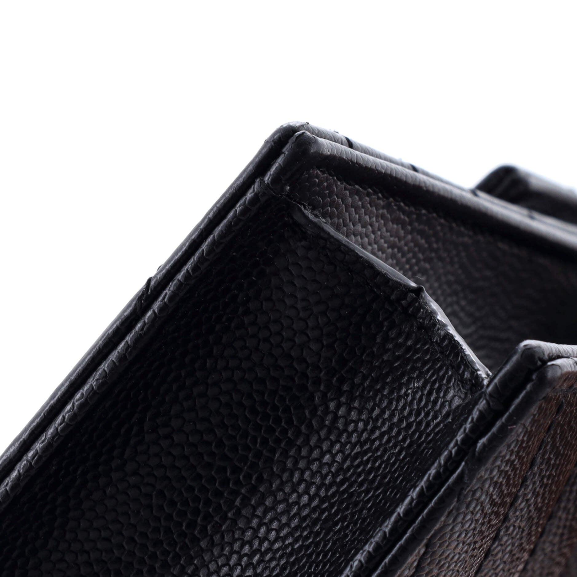 Saint Laurent Classic Monogram Wallet on Chain Matelasse Chevron Leather Small