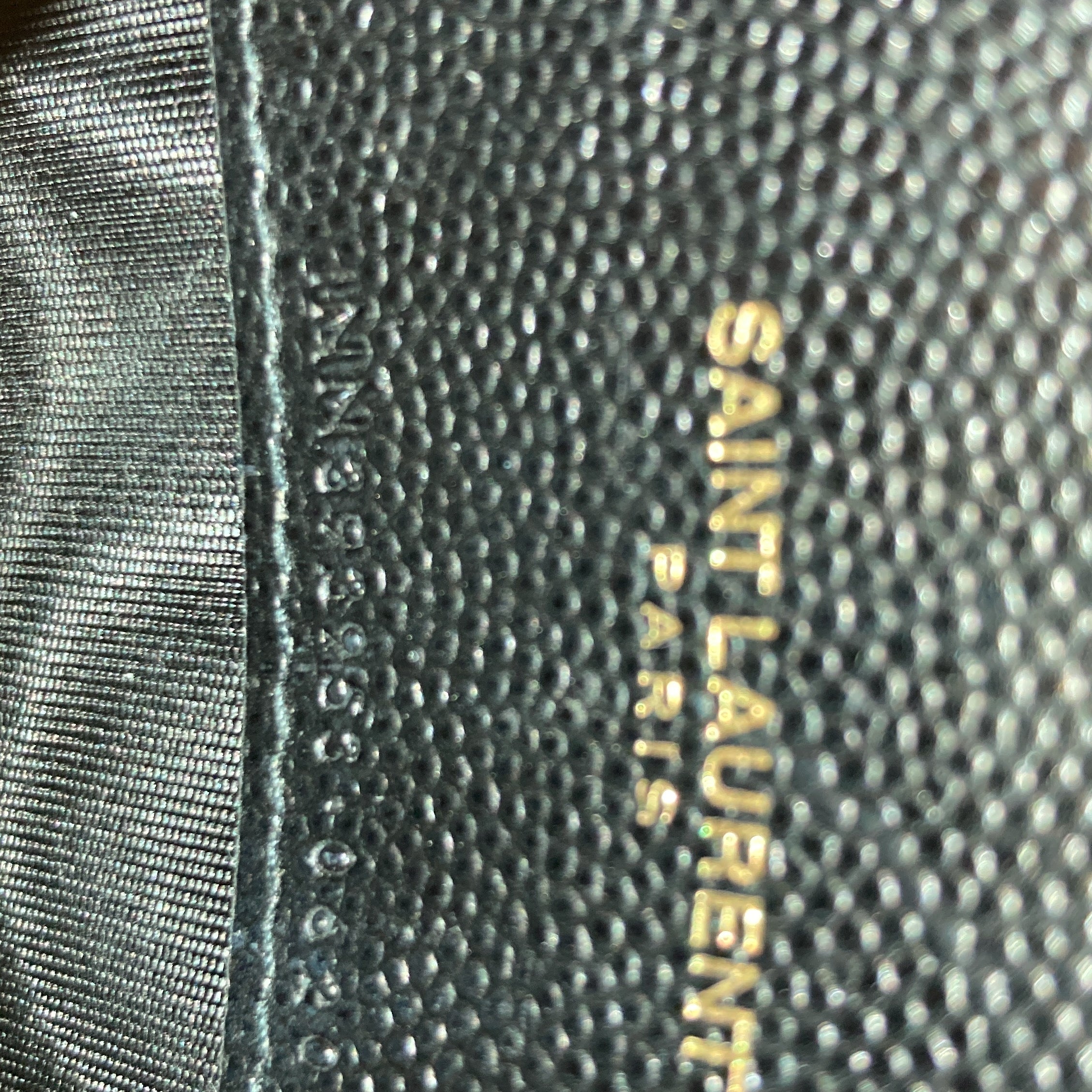 Saint Laurent Classic Monogram Wallet on Chain Matelasse Chevron Leather Small