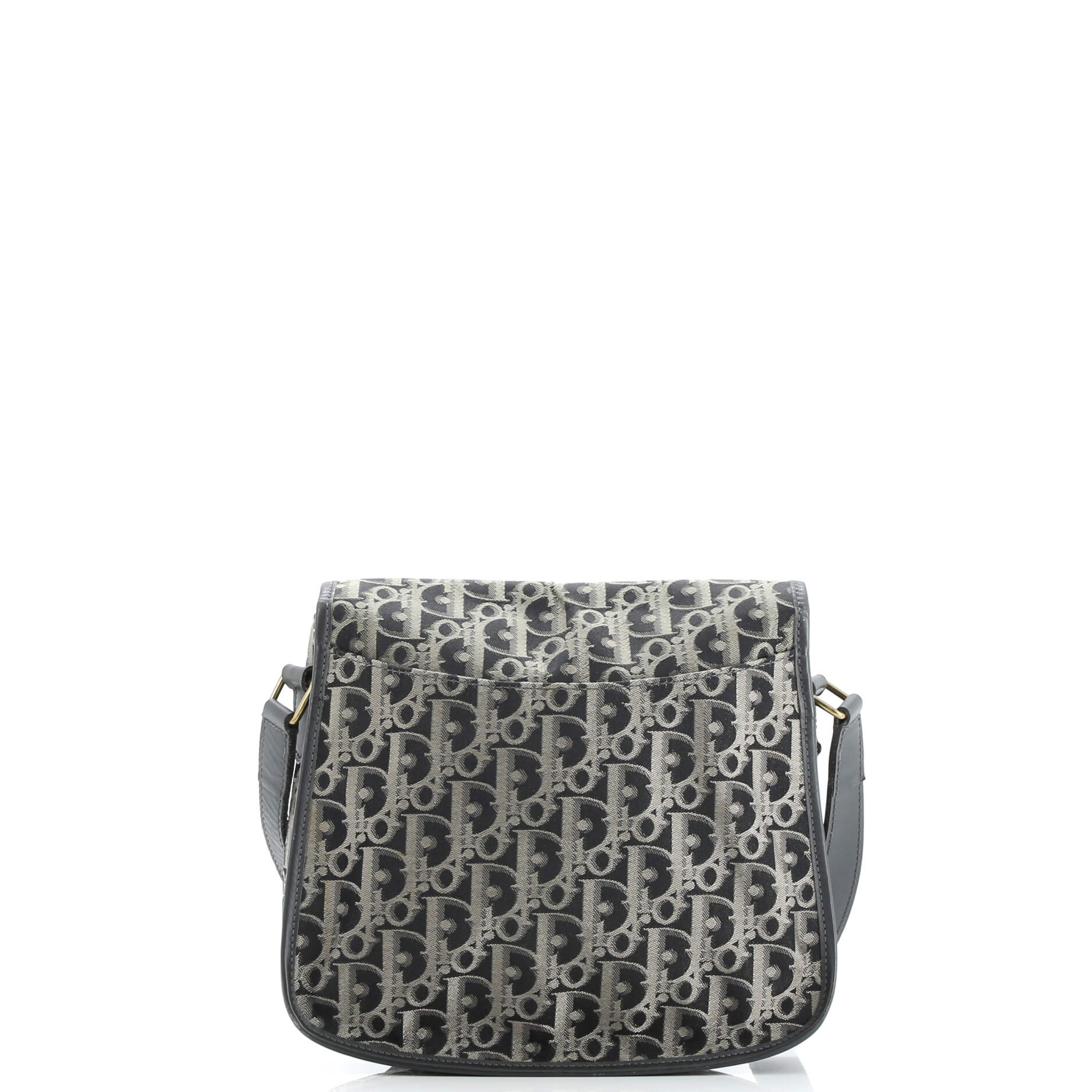 Christian Dior Vintage Trotter Flap Shoulder Bag Diorissimo Canvas Medium