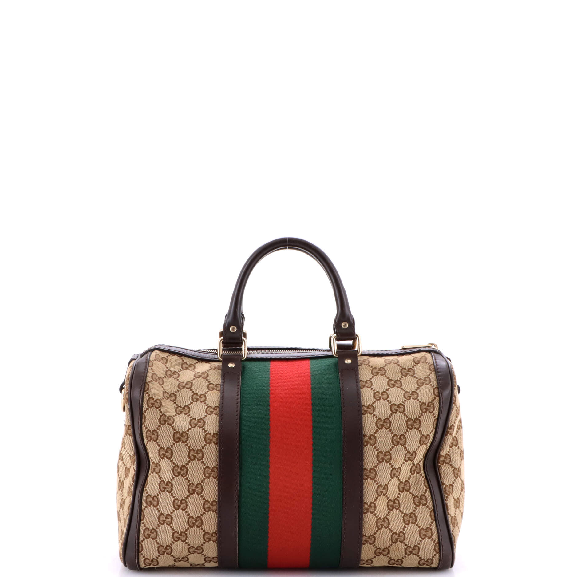Gucci Vintage Web Boston Bag GG Canvas Medium