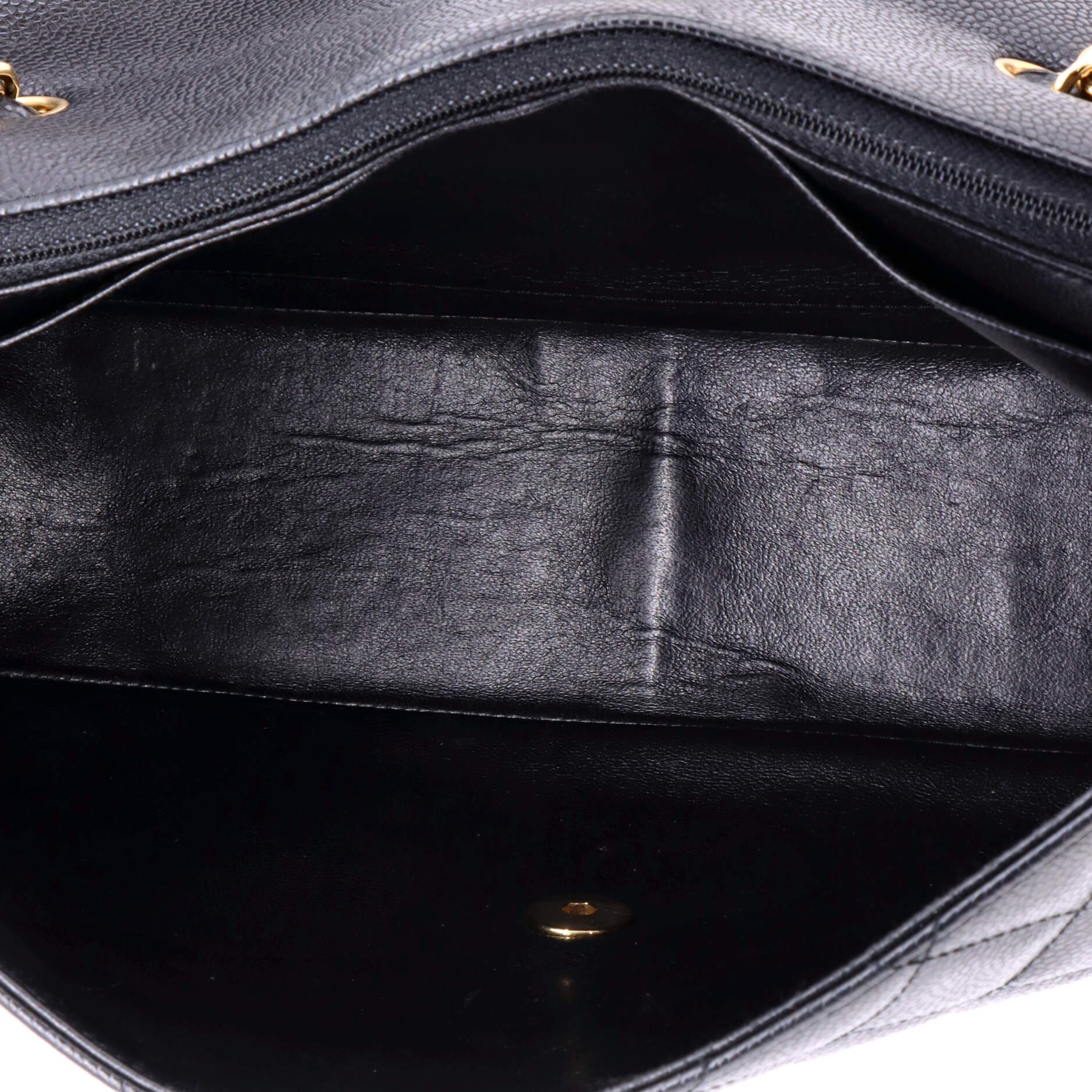 Chanel Classic Double Flap Bag Quilted Caviar Jumbo