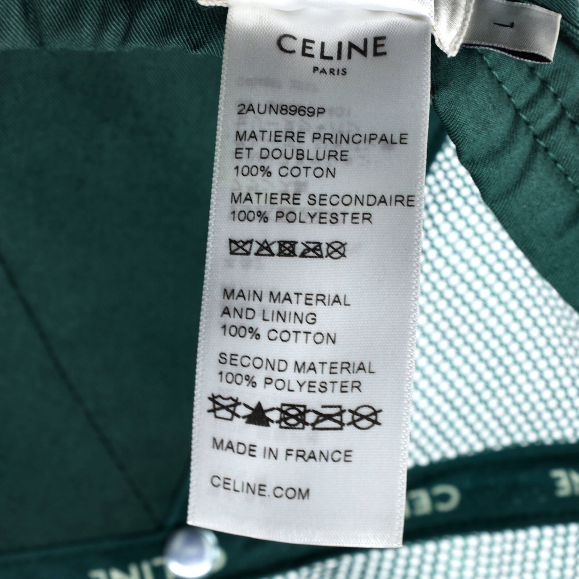 Celine Triomphe Baseball Cap Cotton