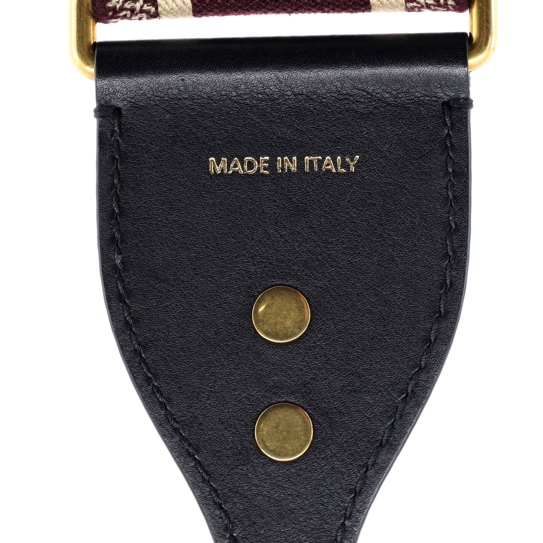 Christian Dior Logo Shoulder Strap Embroidered Canvas