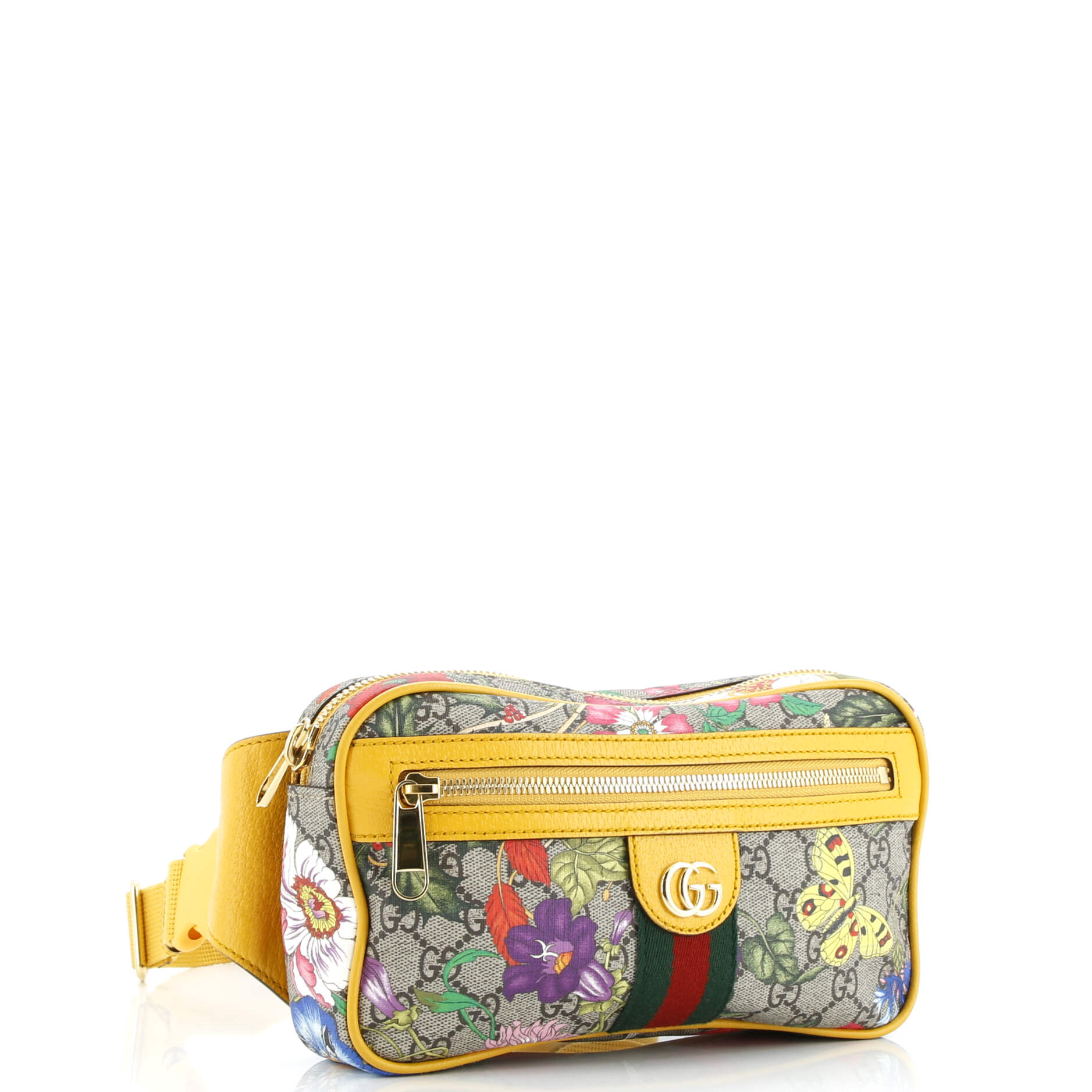 Gucci Ophidia Belt Bag Flora GG Coated Canvas Medium