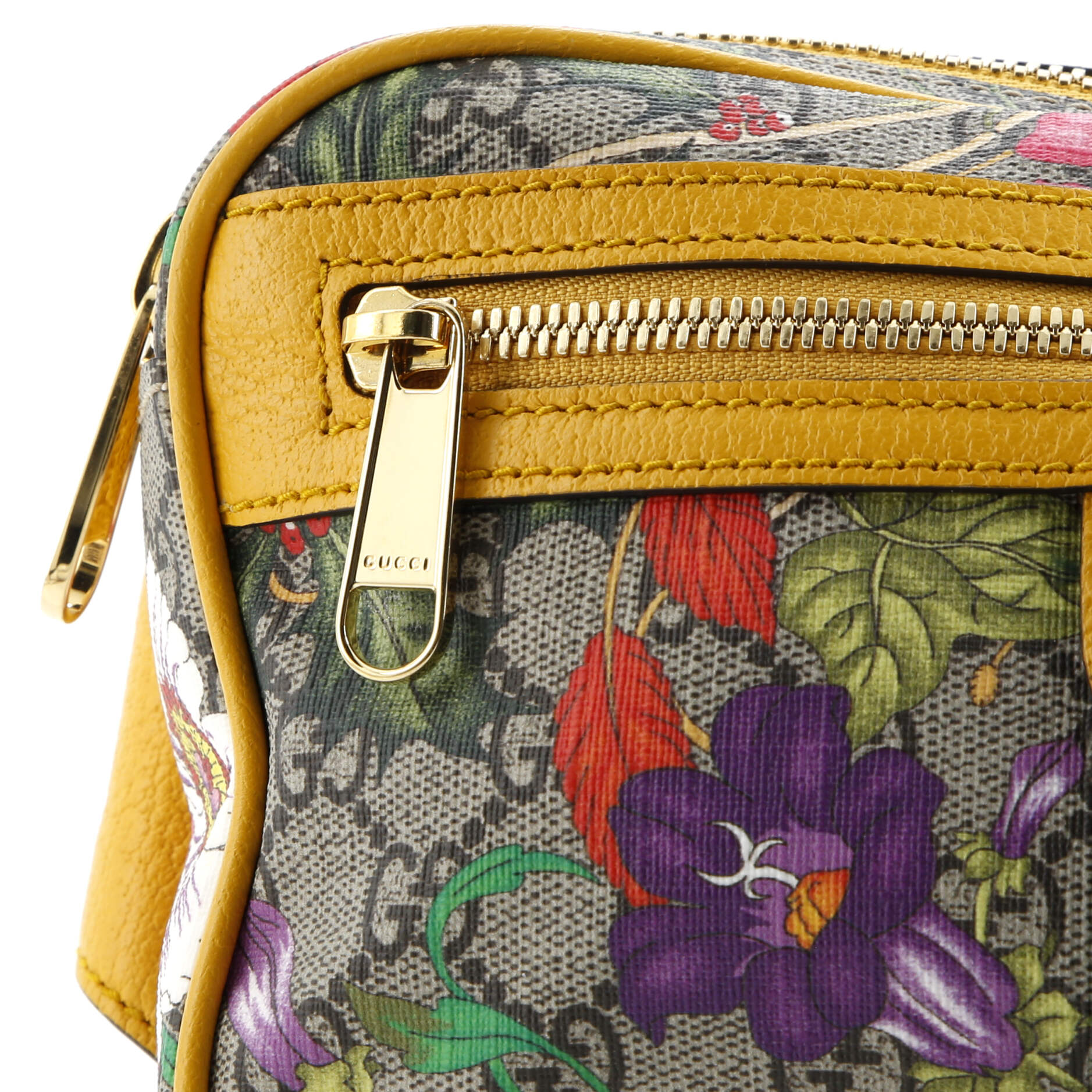 Gucci Ophidia Belt Bag Flora GG Coated Canvas Medium