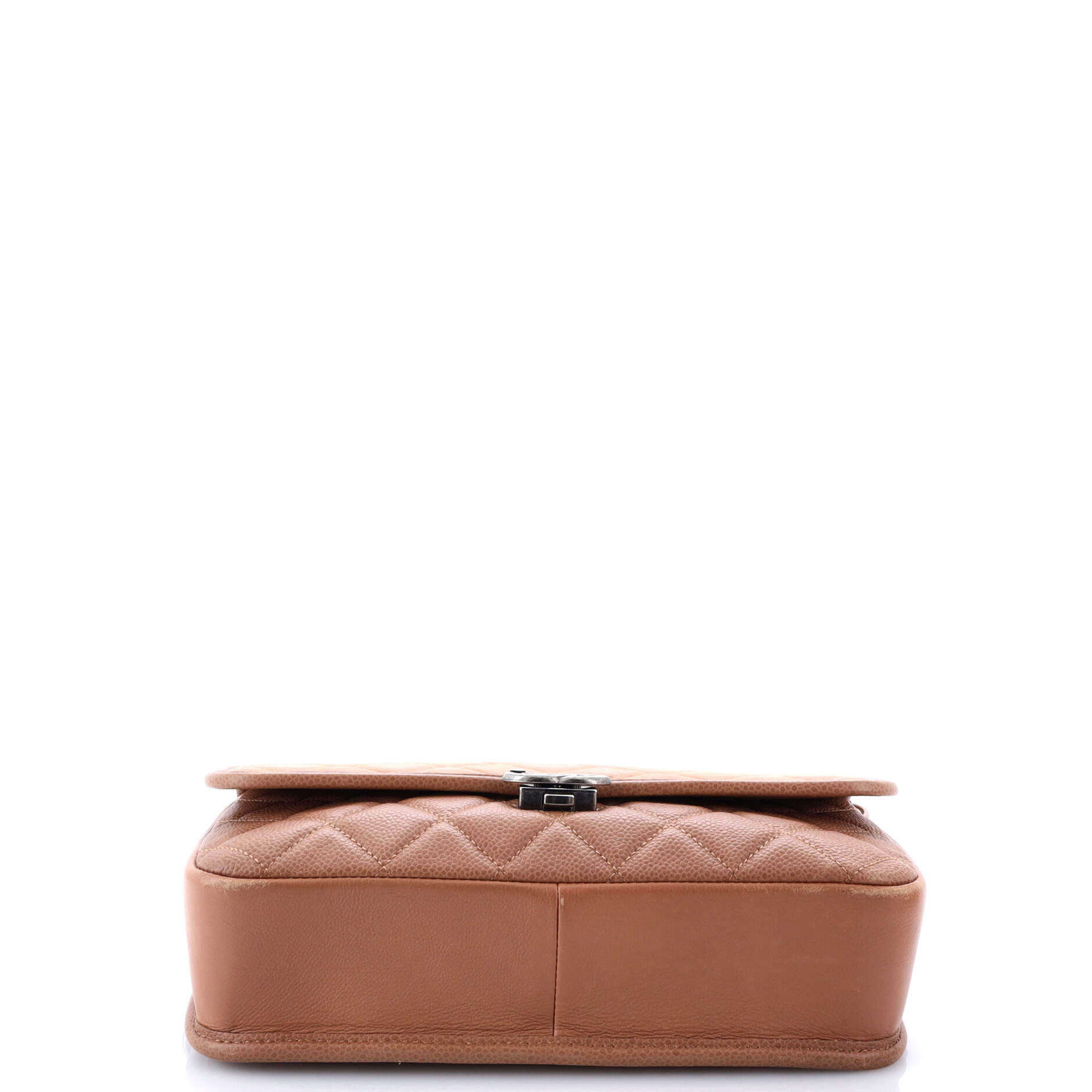 Chanel Daily Carry Messenger Bag Quilted Iridescent Calfskin and Caviar Medium