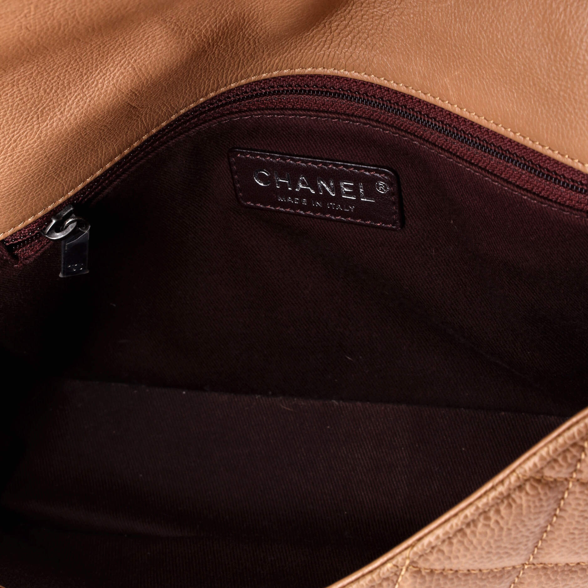 Chanel Daily Carry Messenger Bag Quilted Iridescent Calfskin and Caviar Medium