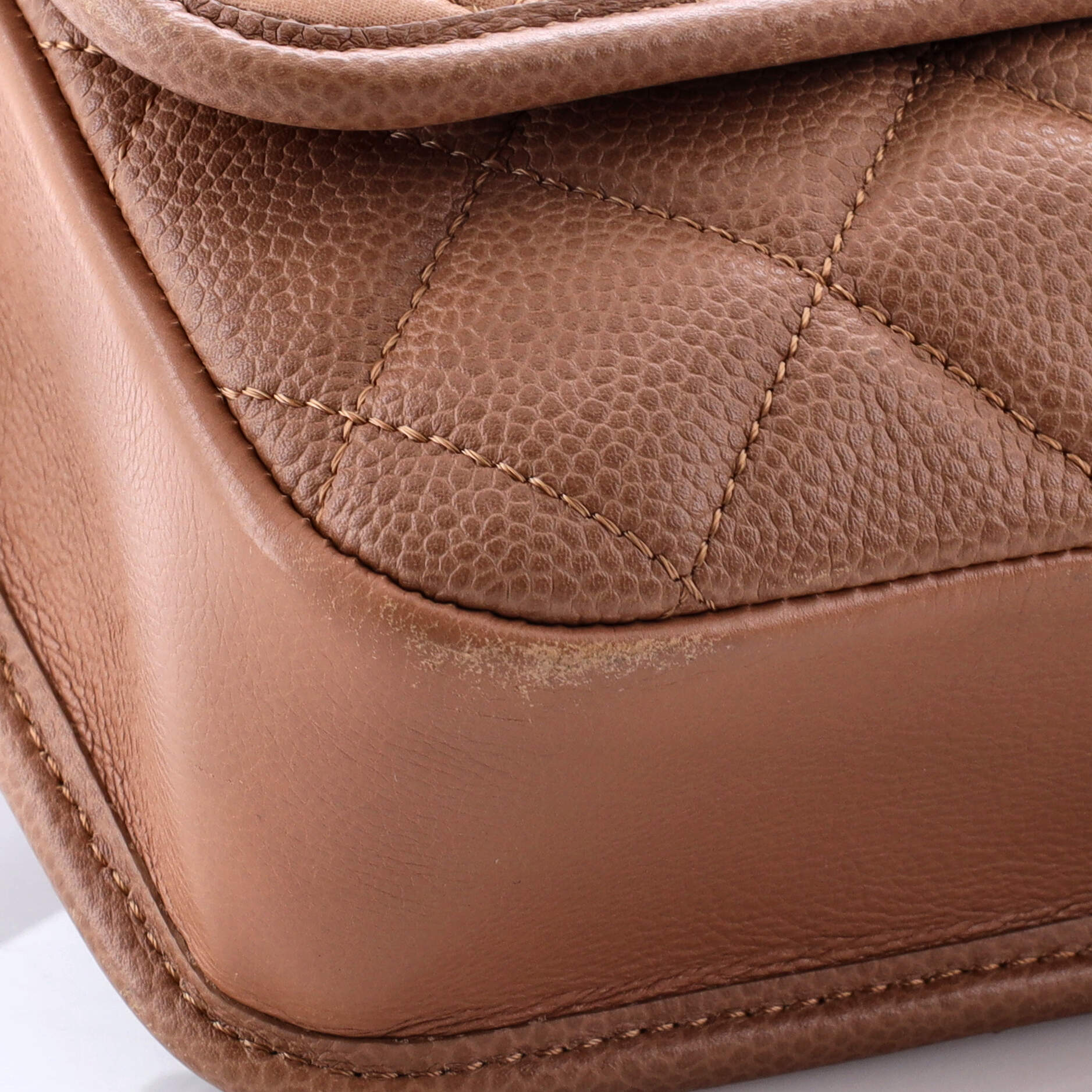 Chanel Daily Carry Messenger Bag Quilted Iridescent Calfskin and Caviar Medium