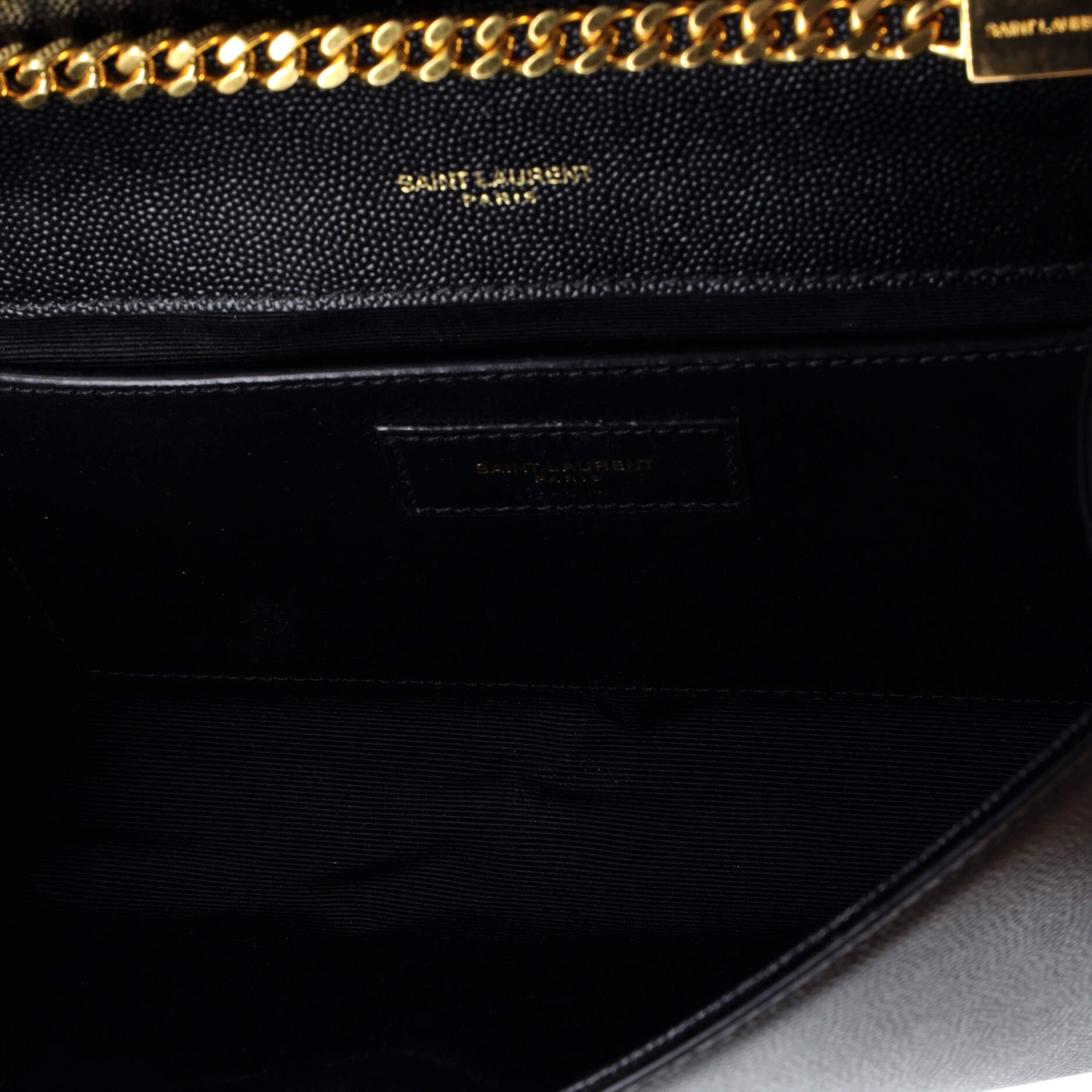 Saint Laurent Classic Monogram Crossbody Bag Grainy Leather Large