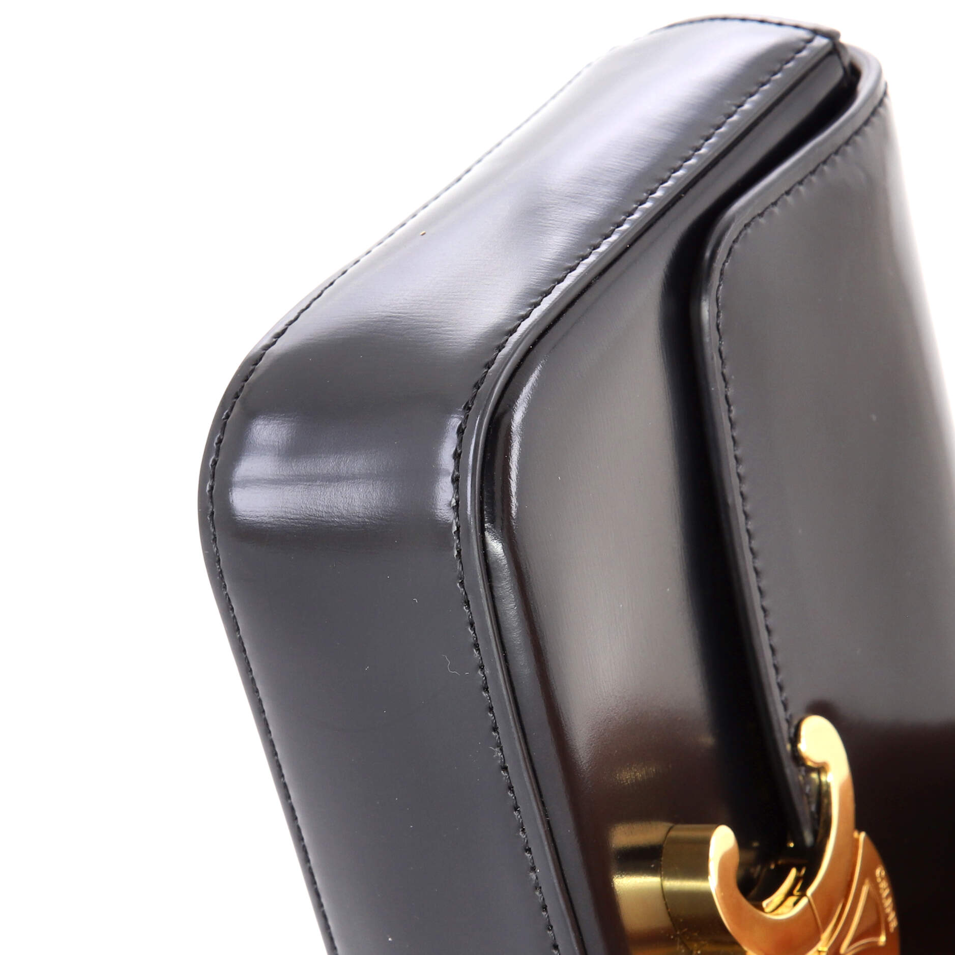 Celine Triomphe Chain Shoulder Bag Leather Small
