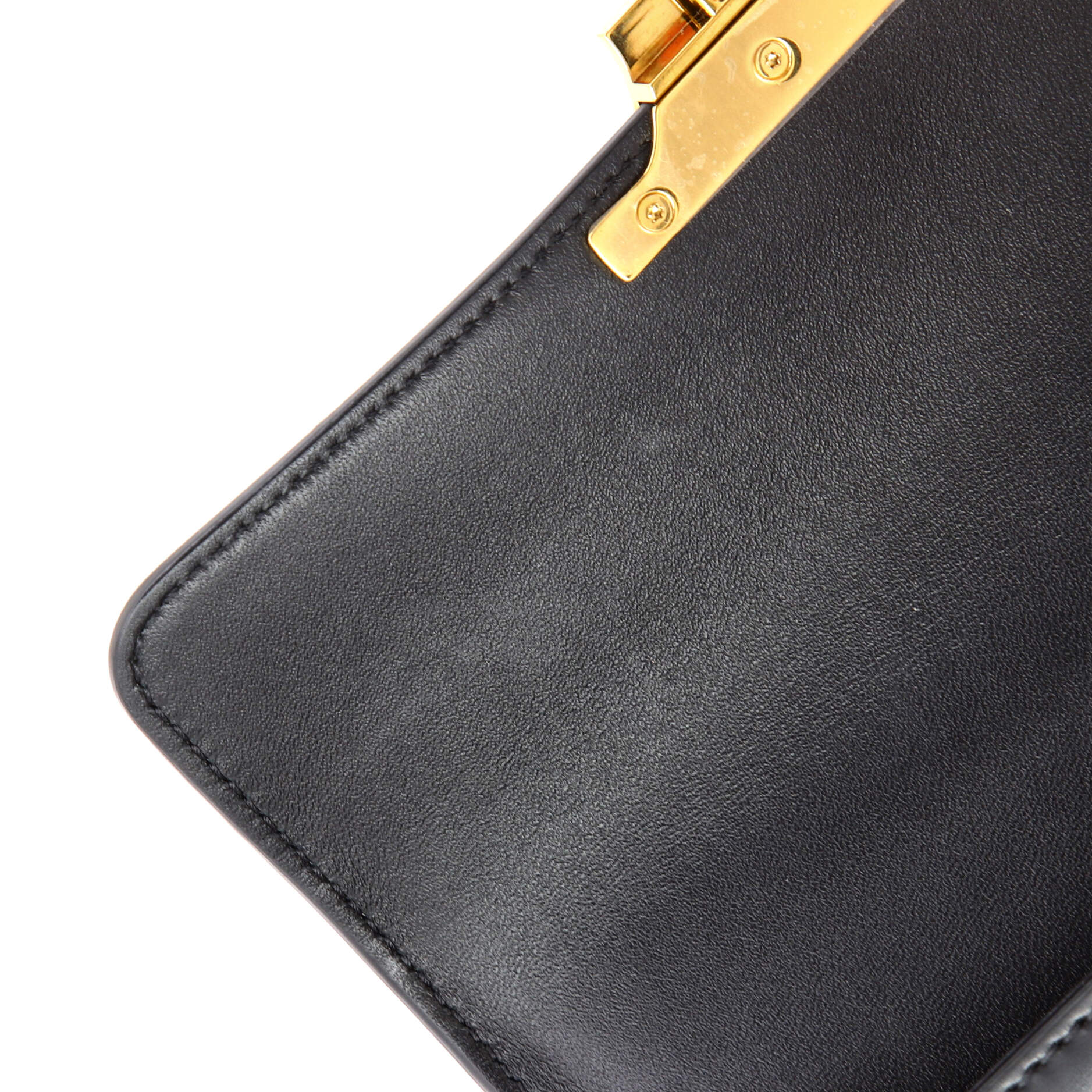 Celine Triomphe Chain Shoulder Bag Leather Small