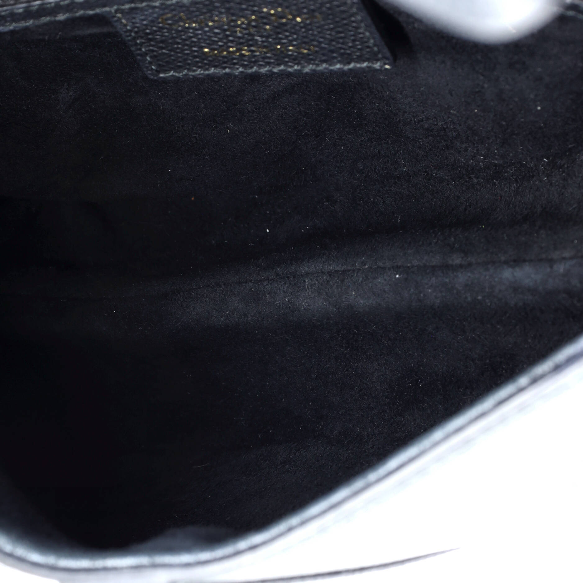 Christian Dior Saddle Handbag with Strap Leather Medium