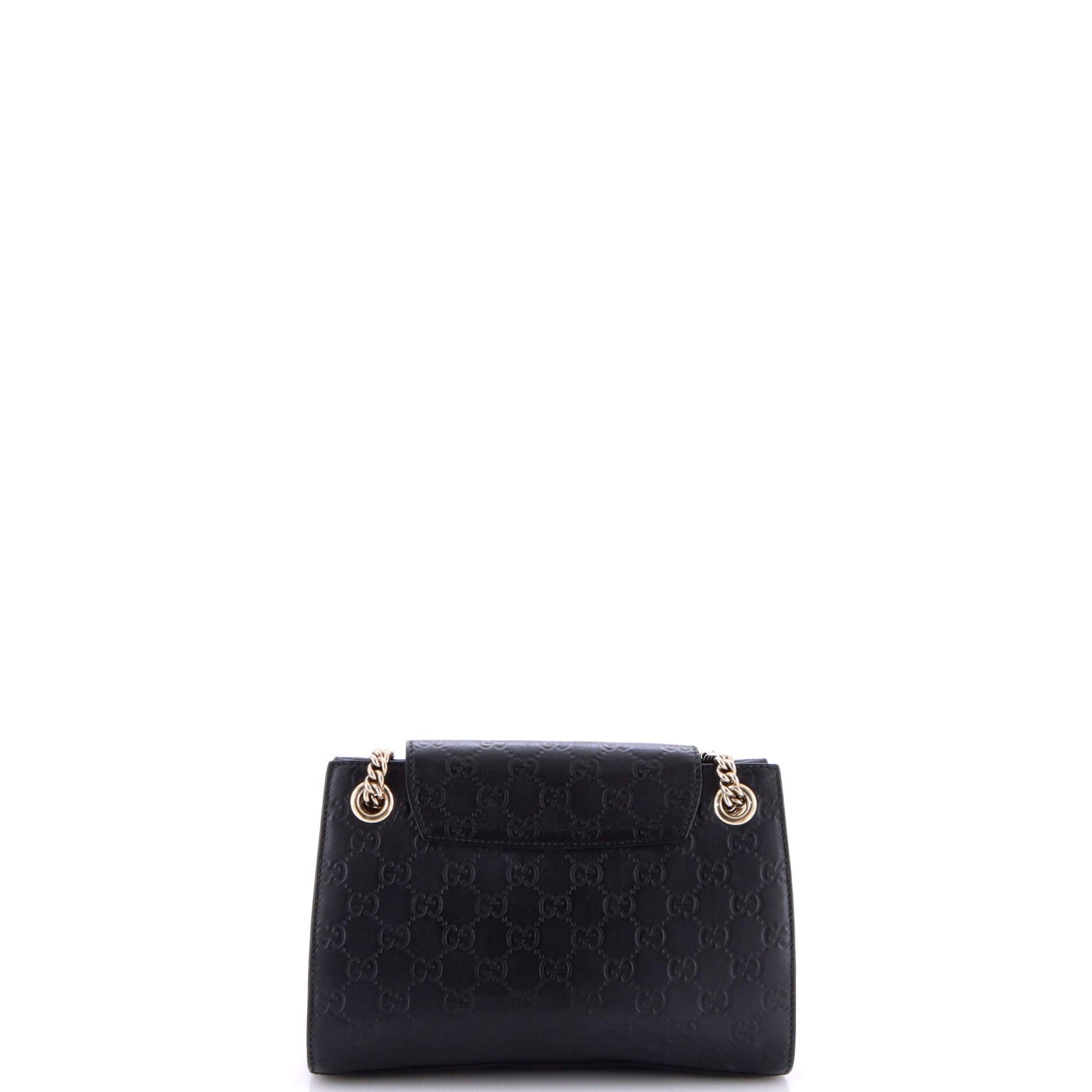 Gucci Emily Chain Flap Shoulder Bag Guccissima Leather Small