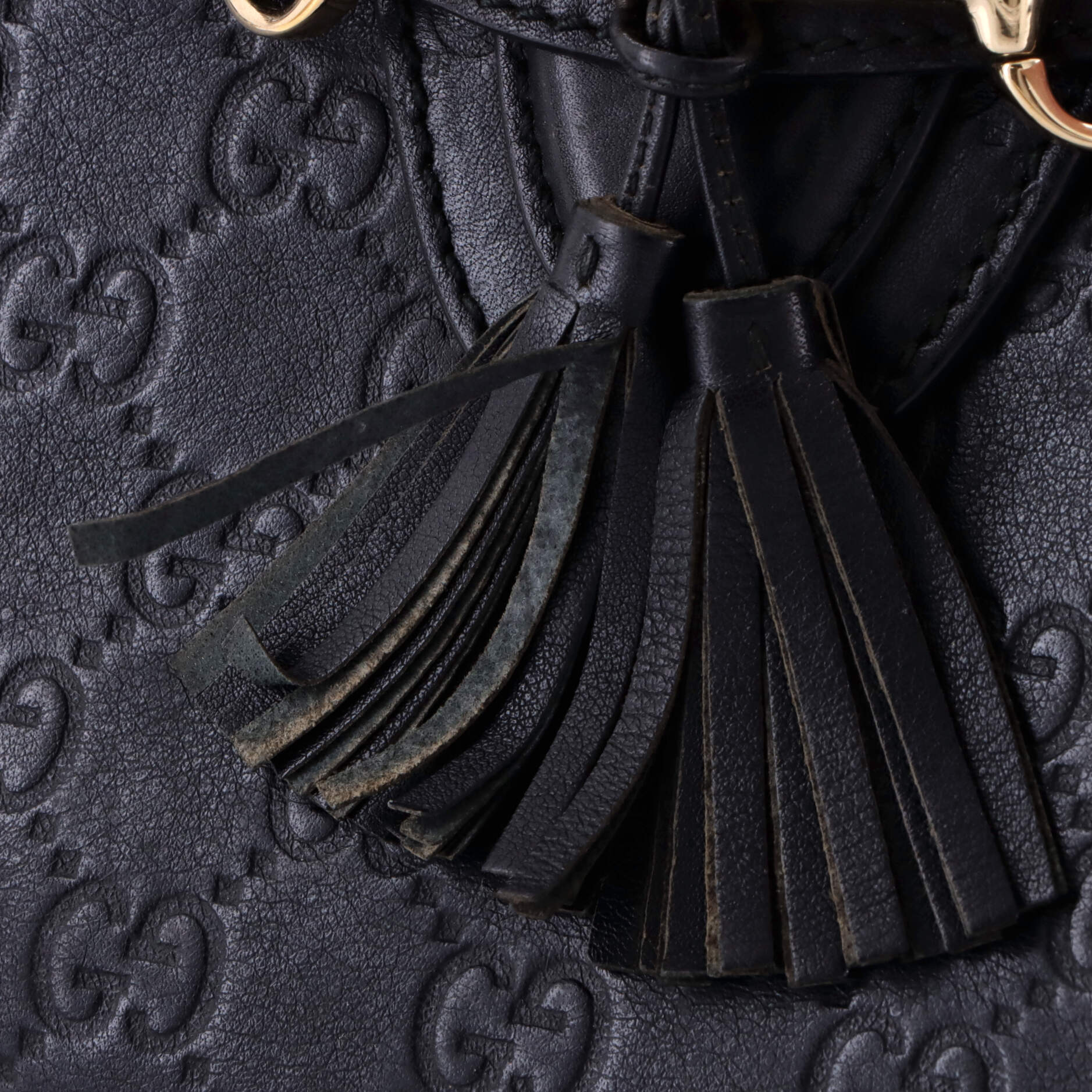 Gucci Emily Chain Flap Shoulder Bag Guccissima Leather Small