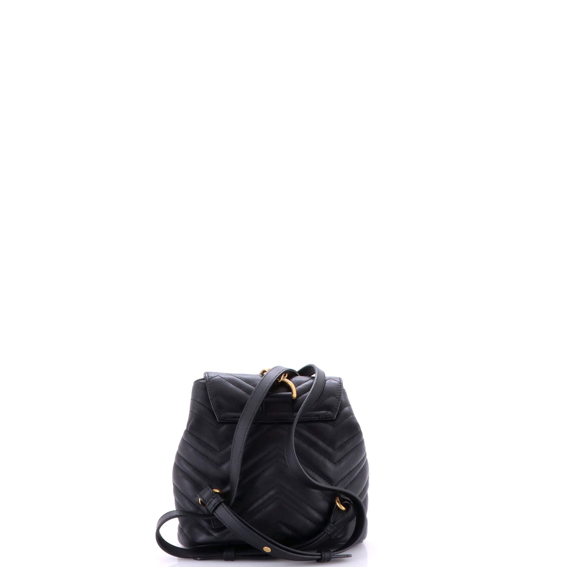 Gucci GG Marmont Drawstring Backpack Matelasse Leather Mini